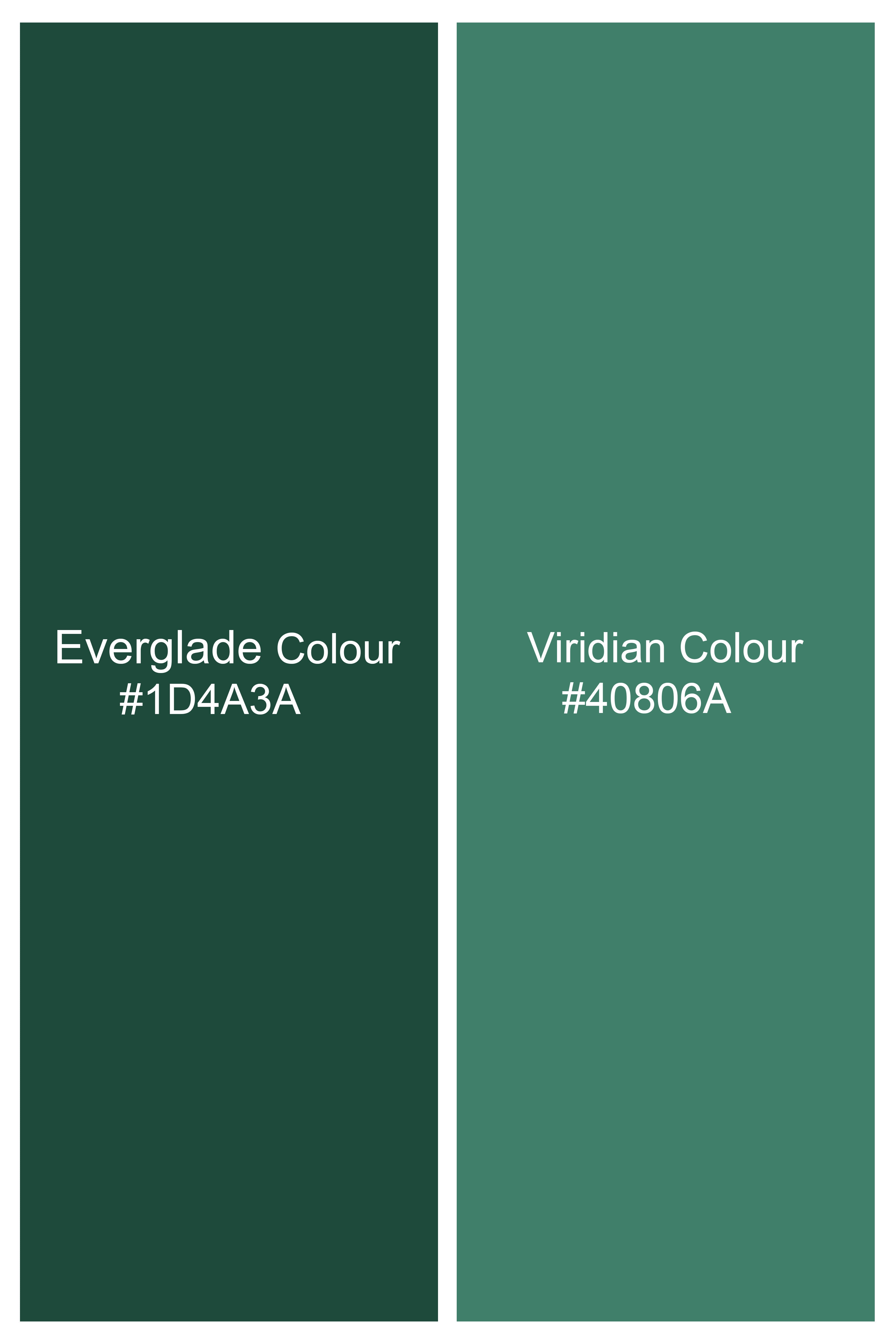 Everglade and Viridian Green with White Lace-up Premium Sneakers