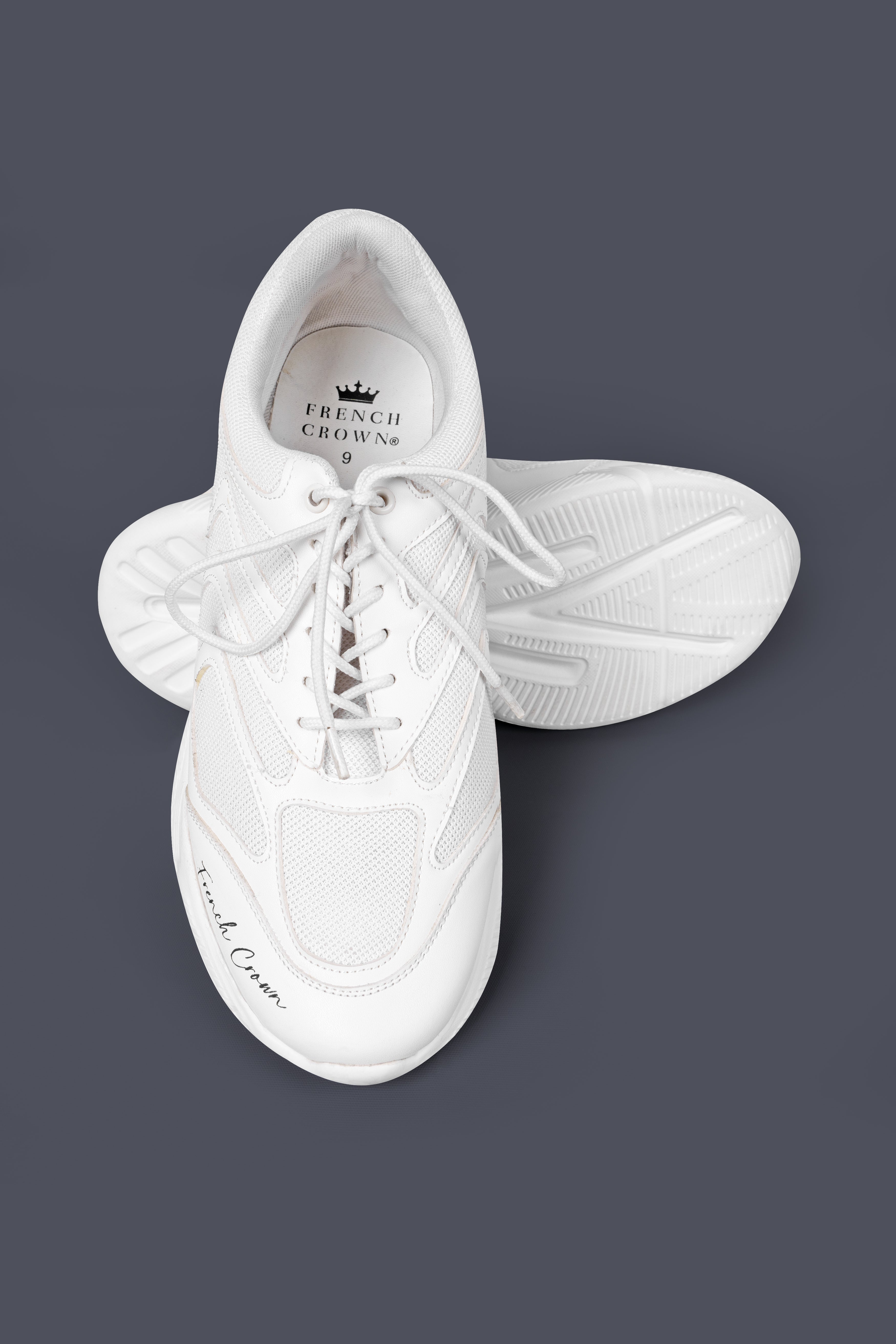 White PU Lace-Up Sneakers – Truffle Collection