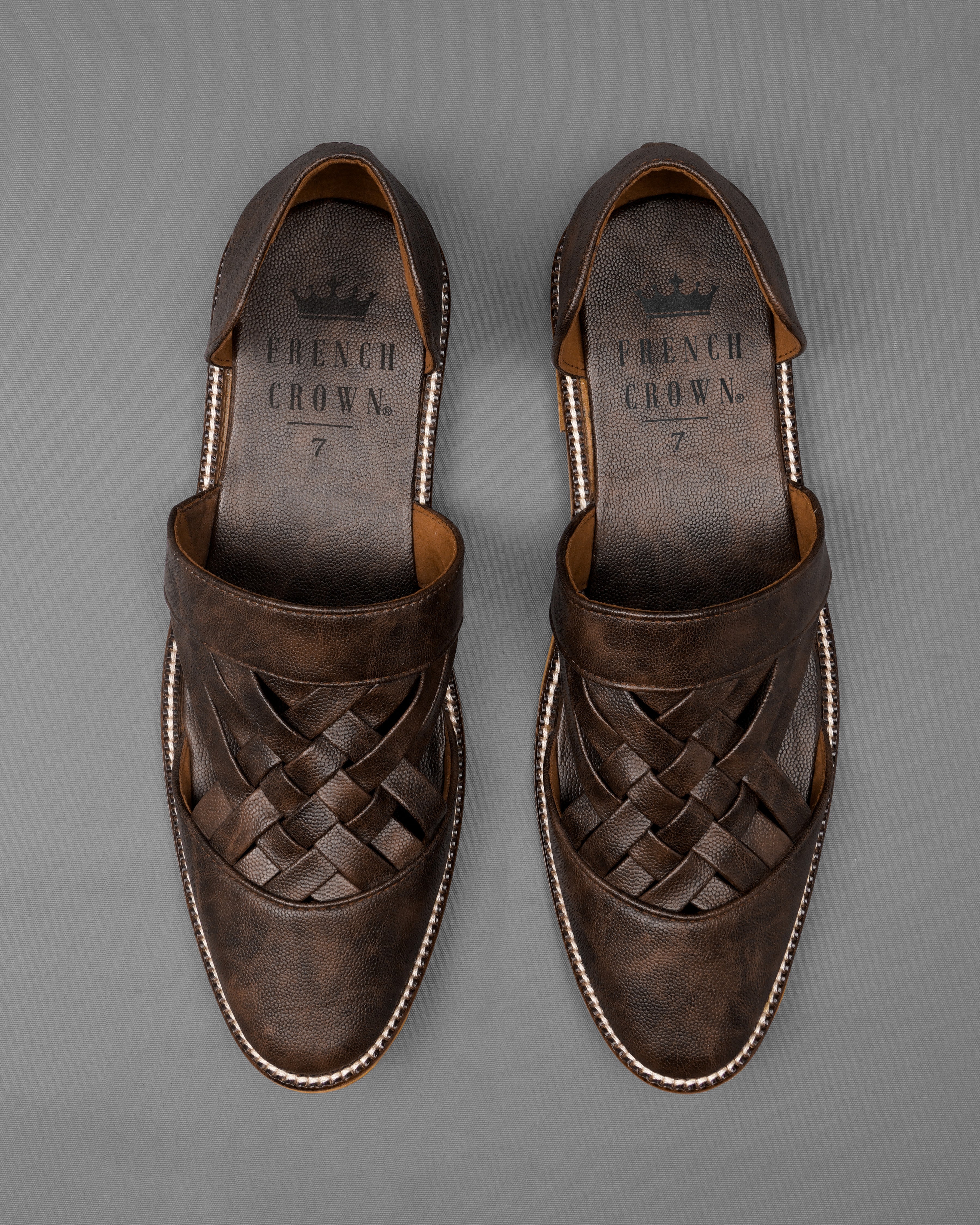 Dark Brown Vegan Leather Pathanis Sandal FT101-6, FT101-7, FT101-8, FT101-9, FT101-10, FT101-11