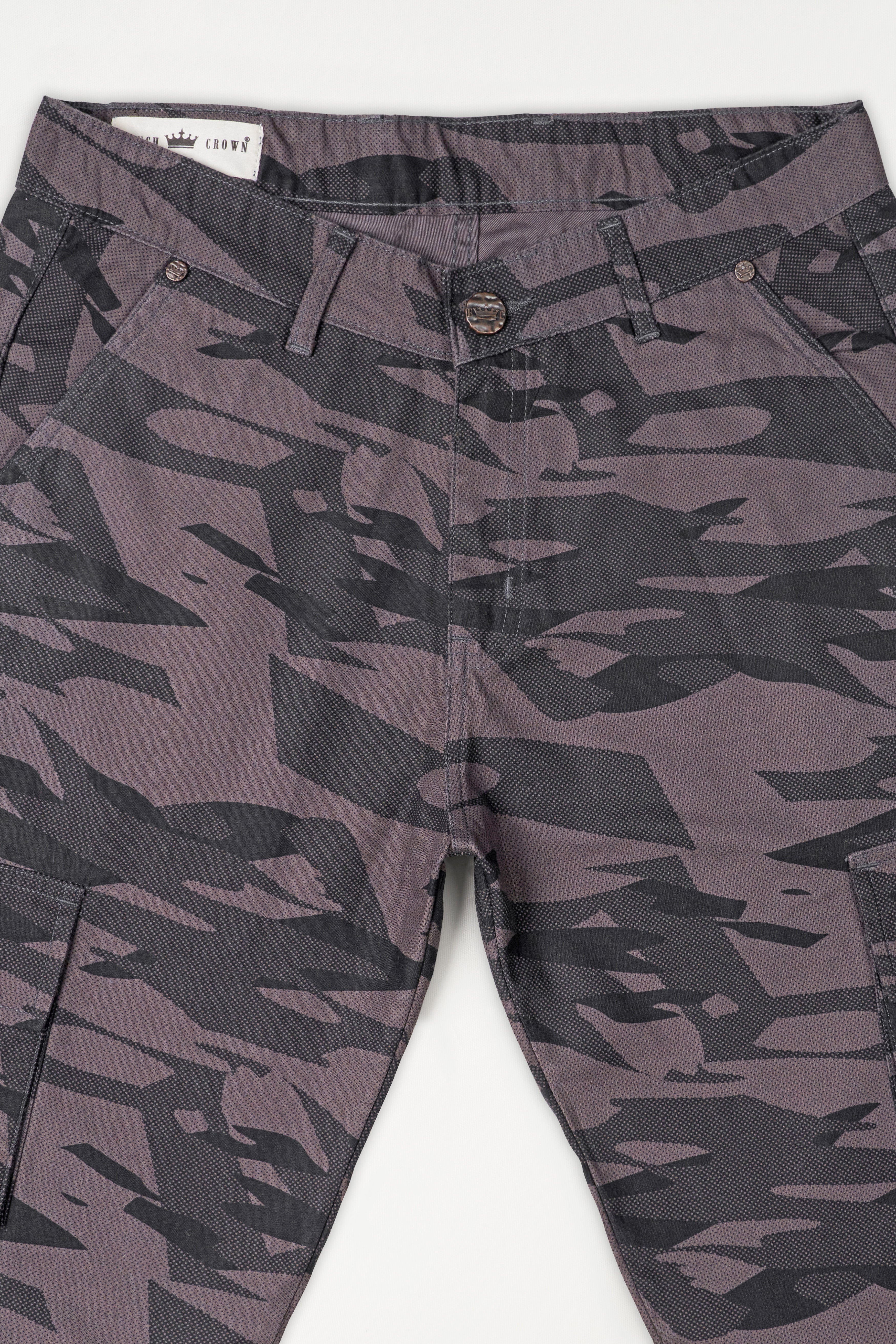 Smokey Gray and Charcoal Gray Camouflage Cargo Denim J248-30, J248-32, J248-34, J248-36, J248-38, J248-40