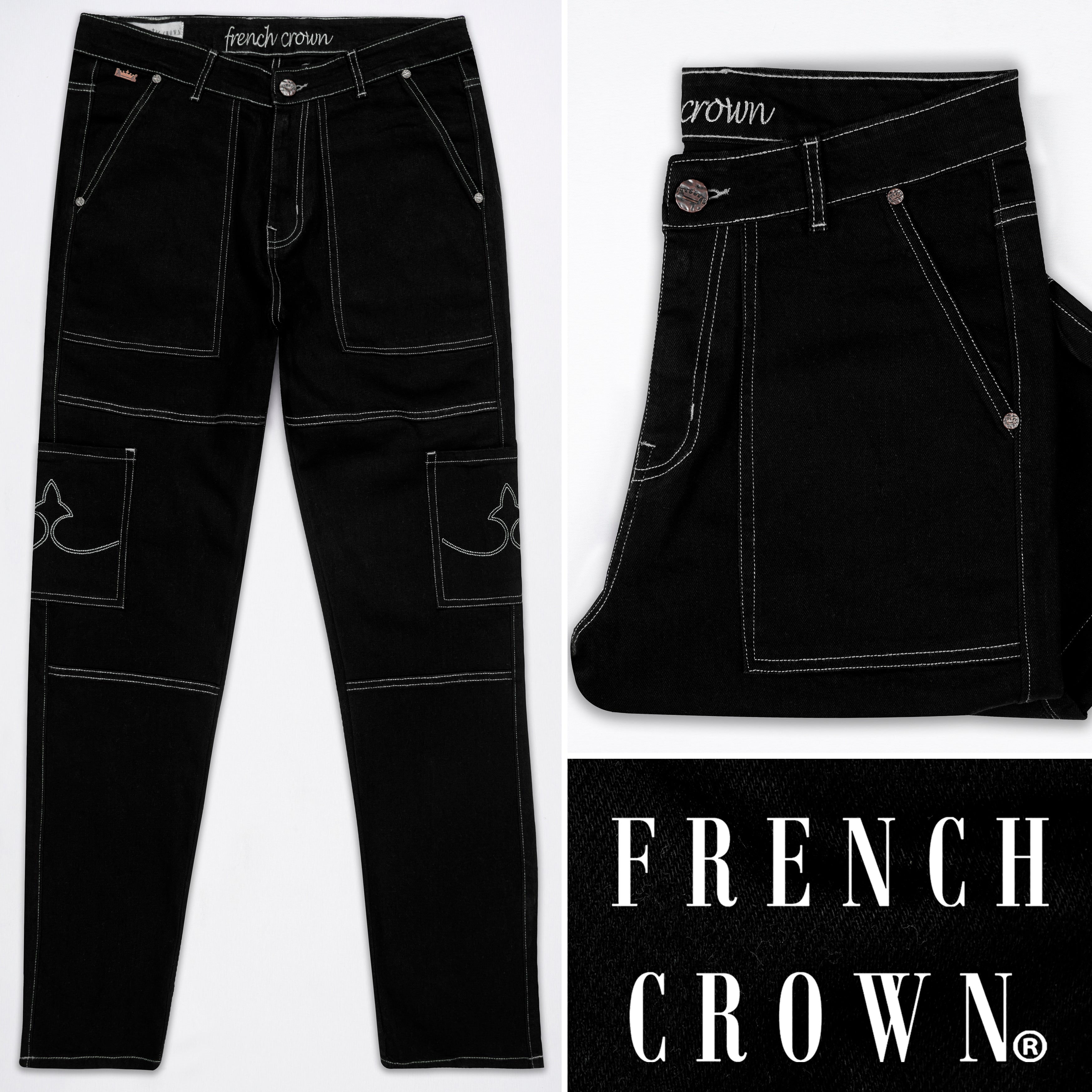 Jade Black Slim Fit Mid-Rise Clean Look Denim Jeans