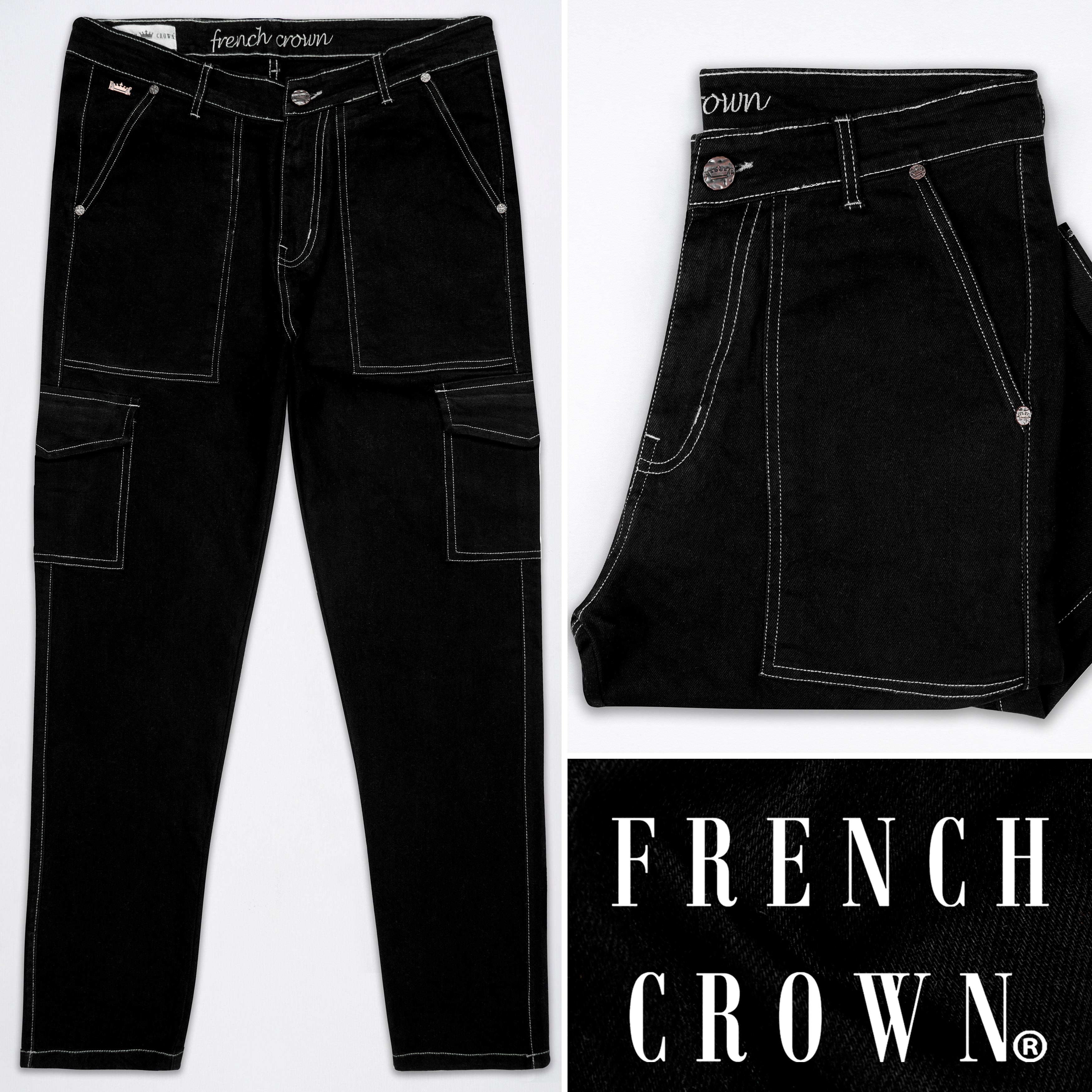 Jade Black Slim Fit Mid-Rise Clean Look Denim Jeans