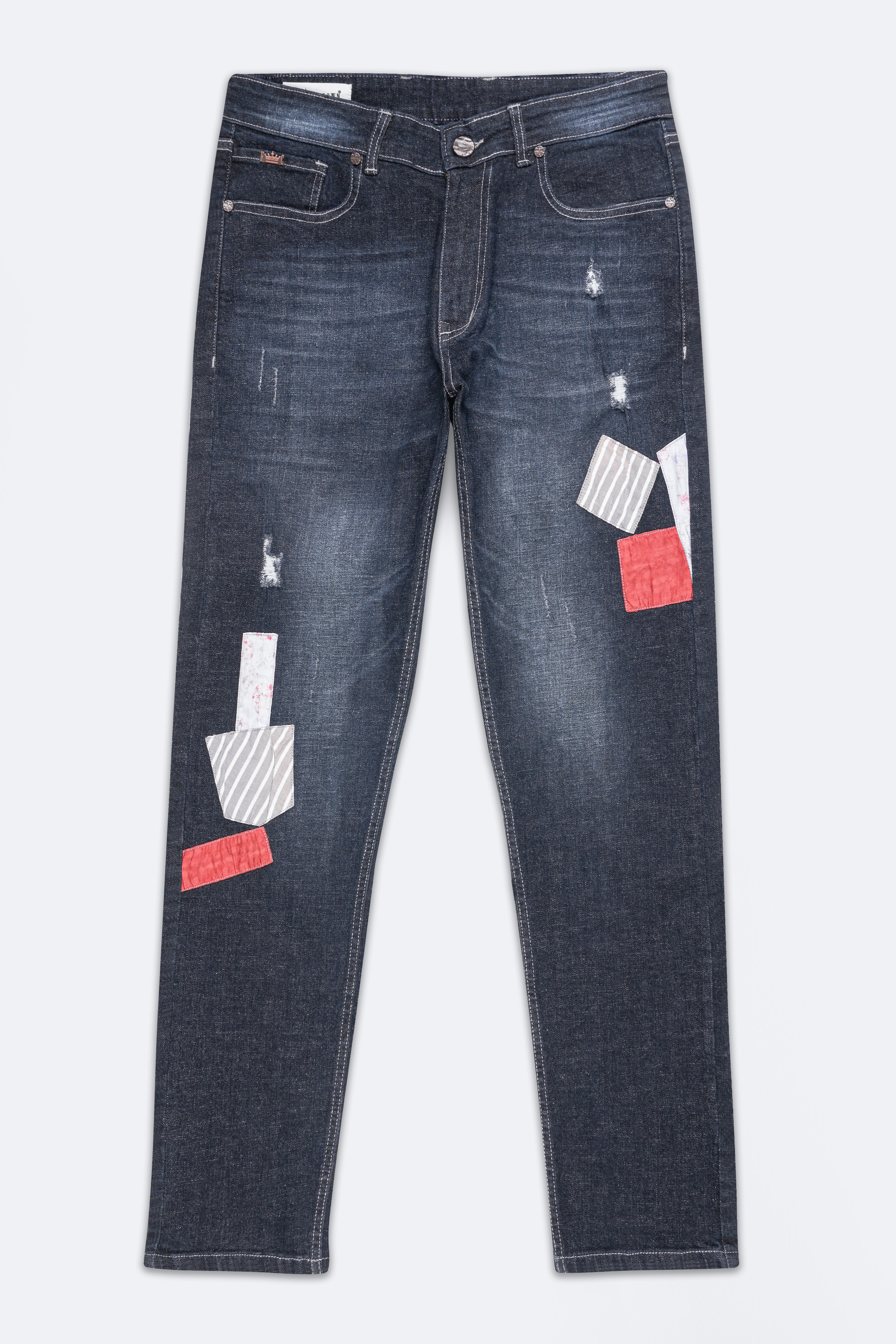 Thunder Black Slim Fit Mid-Rise Clean Look Denim Jeans