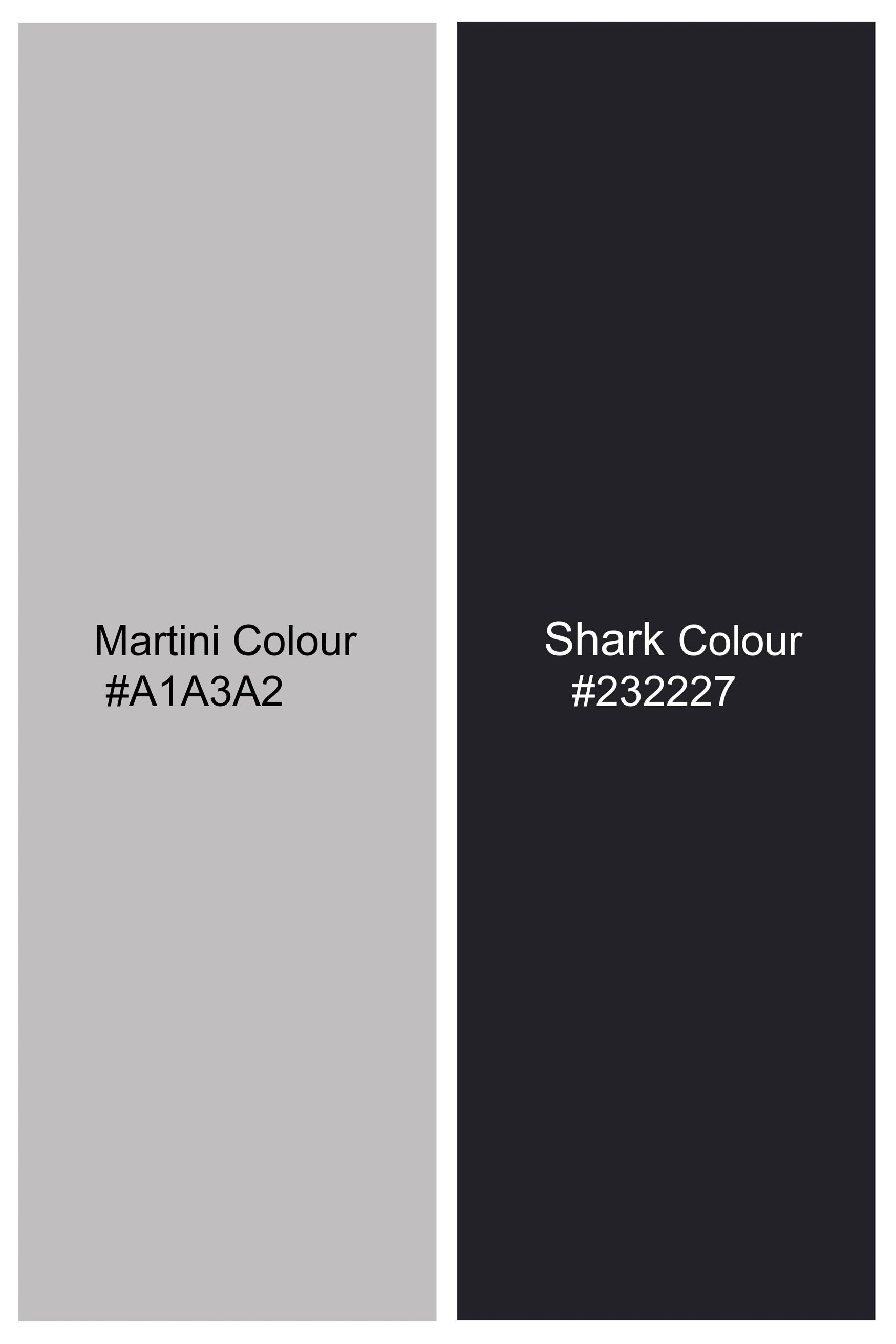 Martini Gray and Shark Black Heavily Washed Stretchable Denim