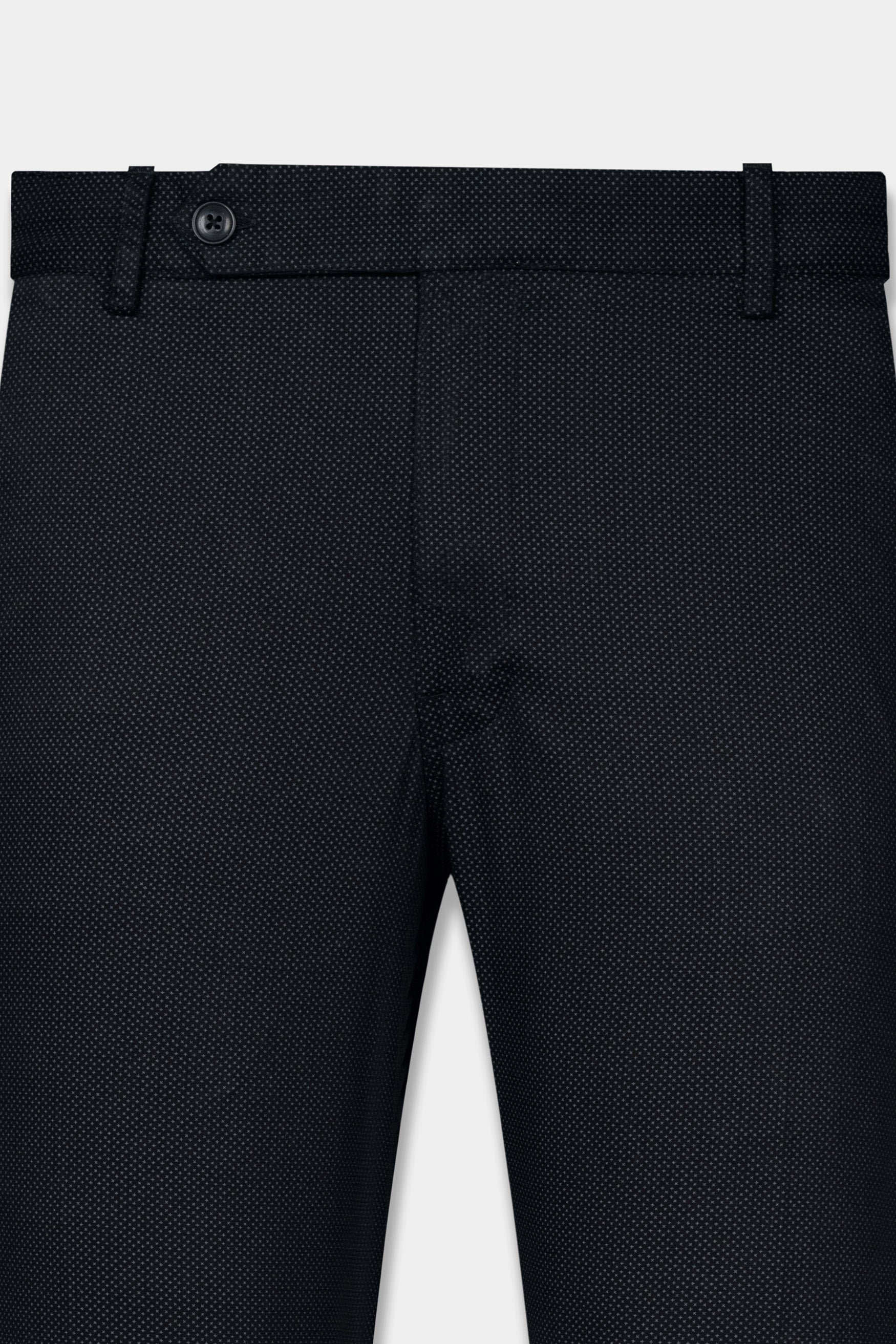 Bunker Black textured Premium cotton Chinos Pant