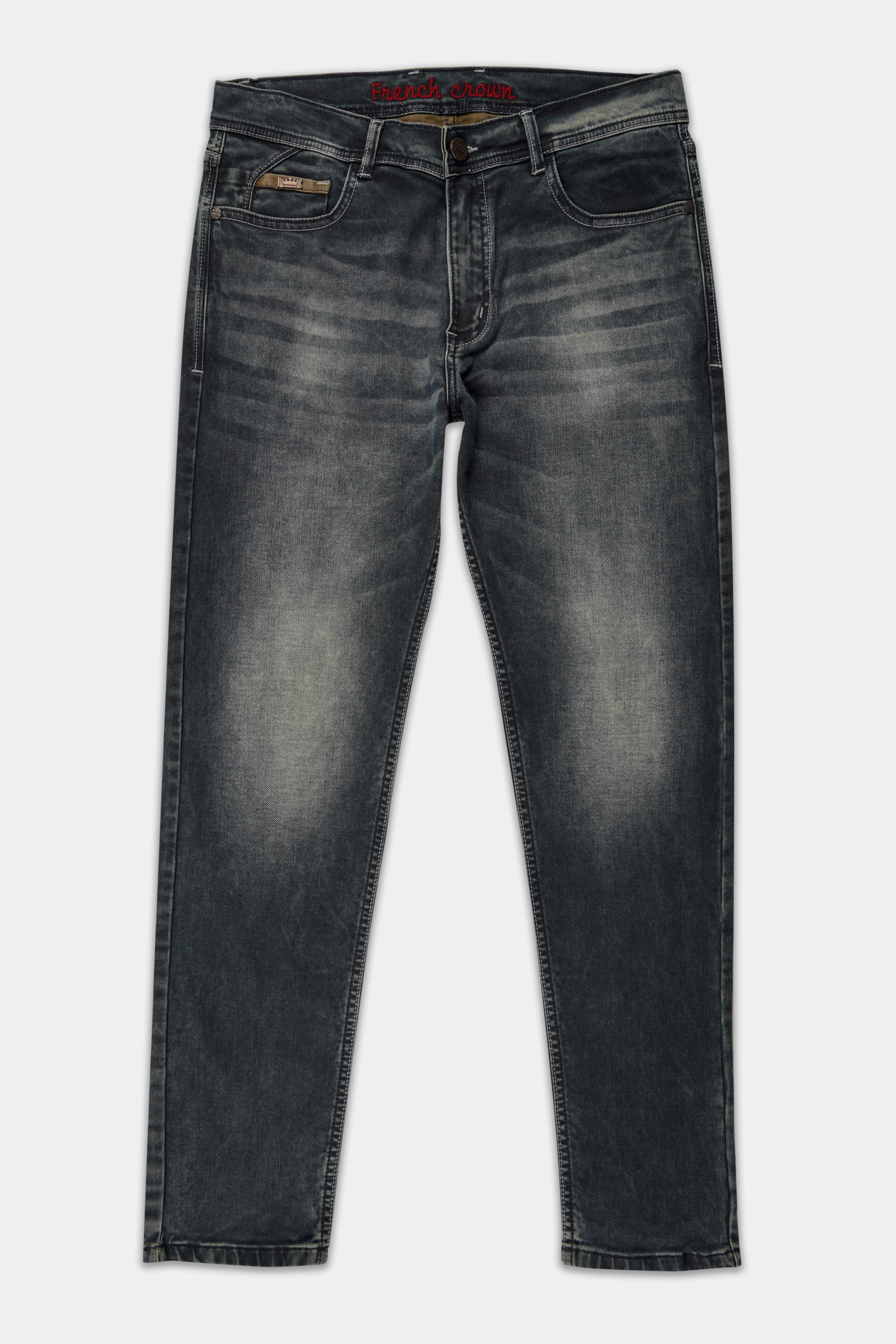 Ninja Gray Mildly Slim Fit Mid-Rise Clean Look Denim Jeans