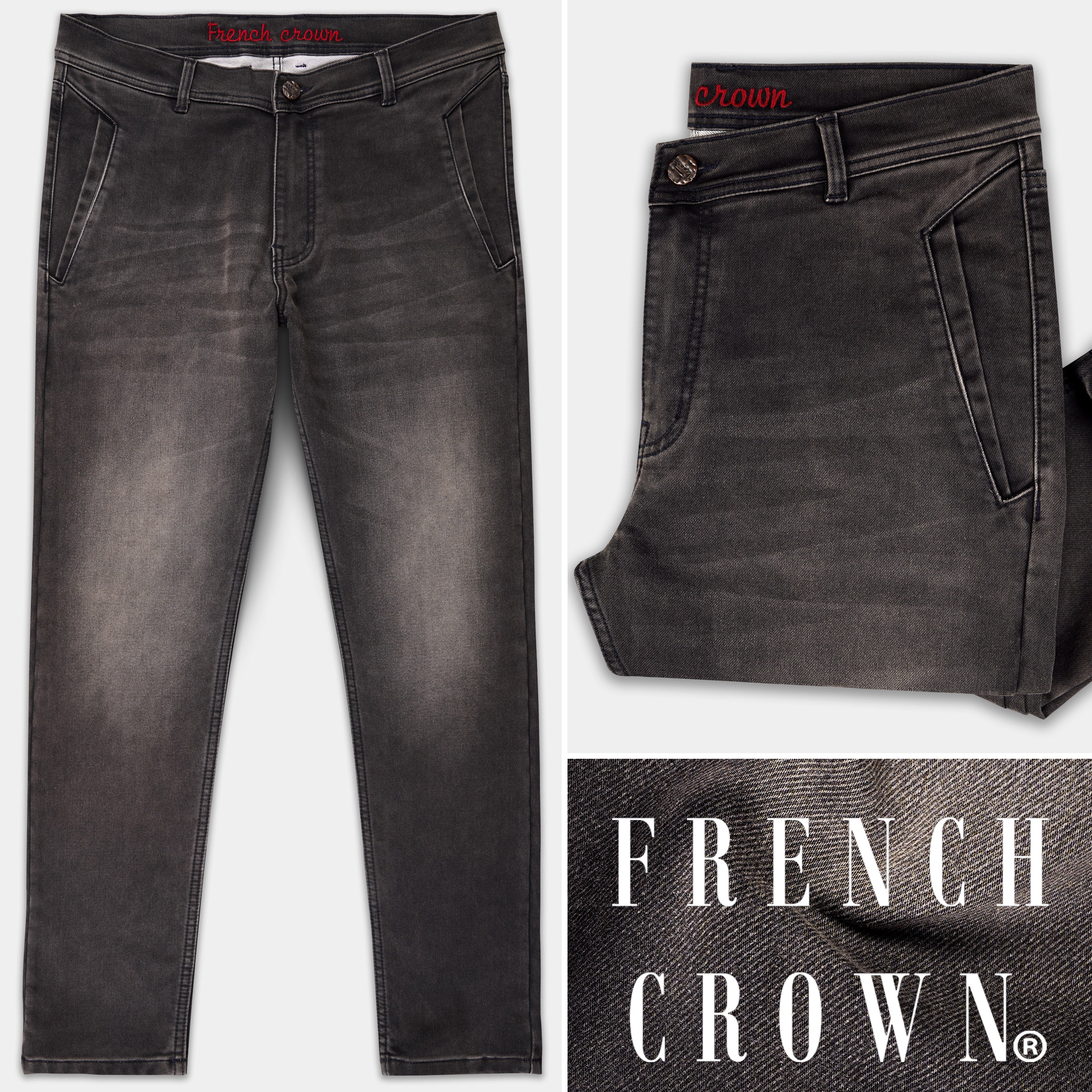 Dune Gray Mildly Slim Fit Mid-Rise Clean Look Denim Jeans