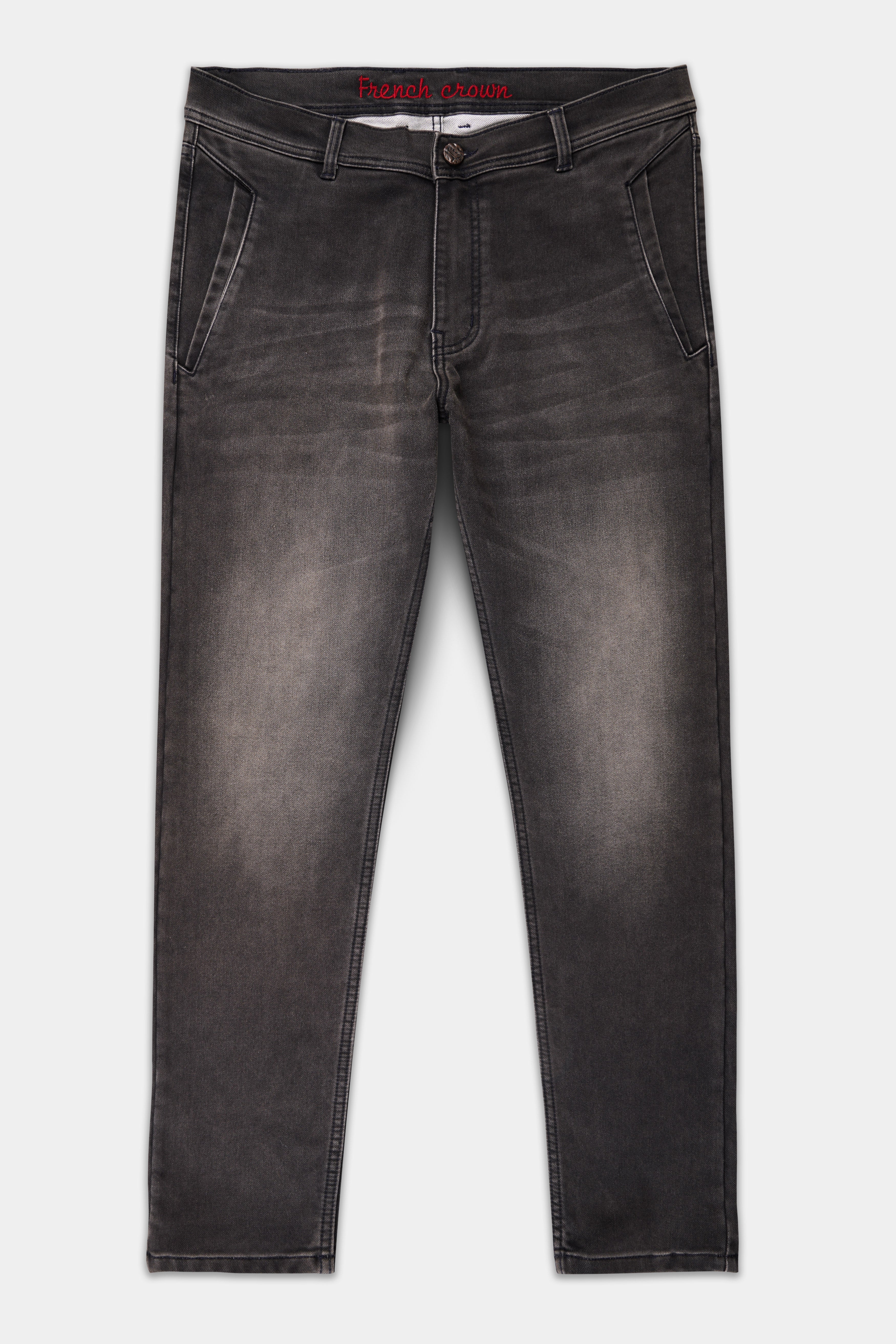 Dune Gray Mildly Slim Fit Mid-Rise Clean Look Denim Jeans