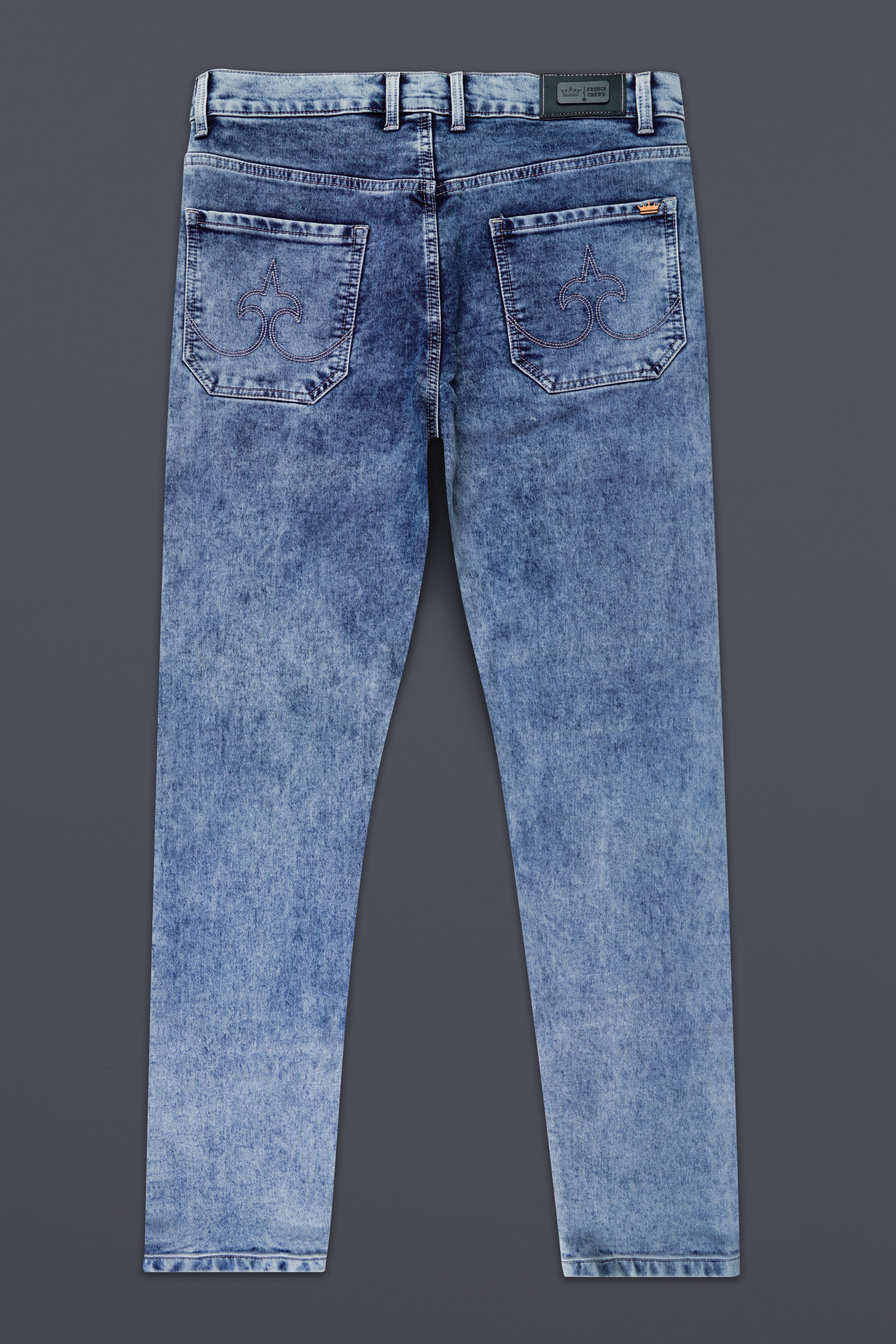 Vulcan Sky Blue Slim Fit Mid-Rise Clean Look Denim Jeans Vulcan Sky Blue Slim Fit Mid-Rise Clean Look Denim Jeans