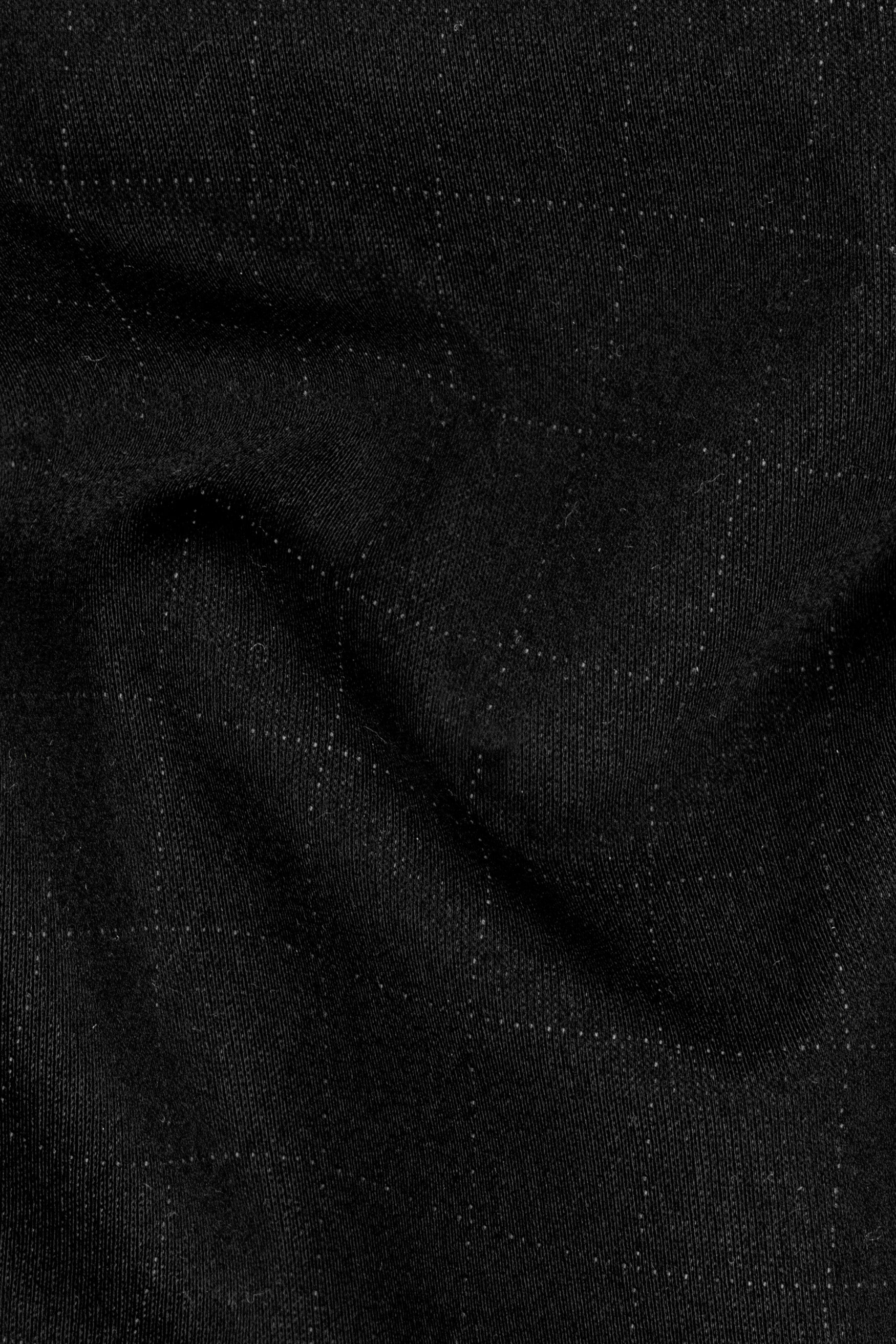 Jade Black Subtle Windowpane Premium Cotton Chinos Pant