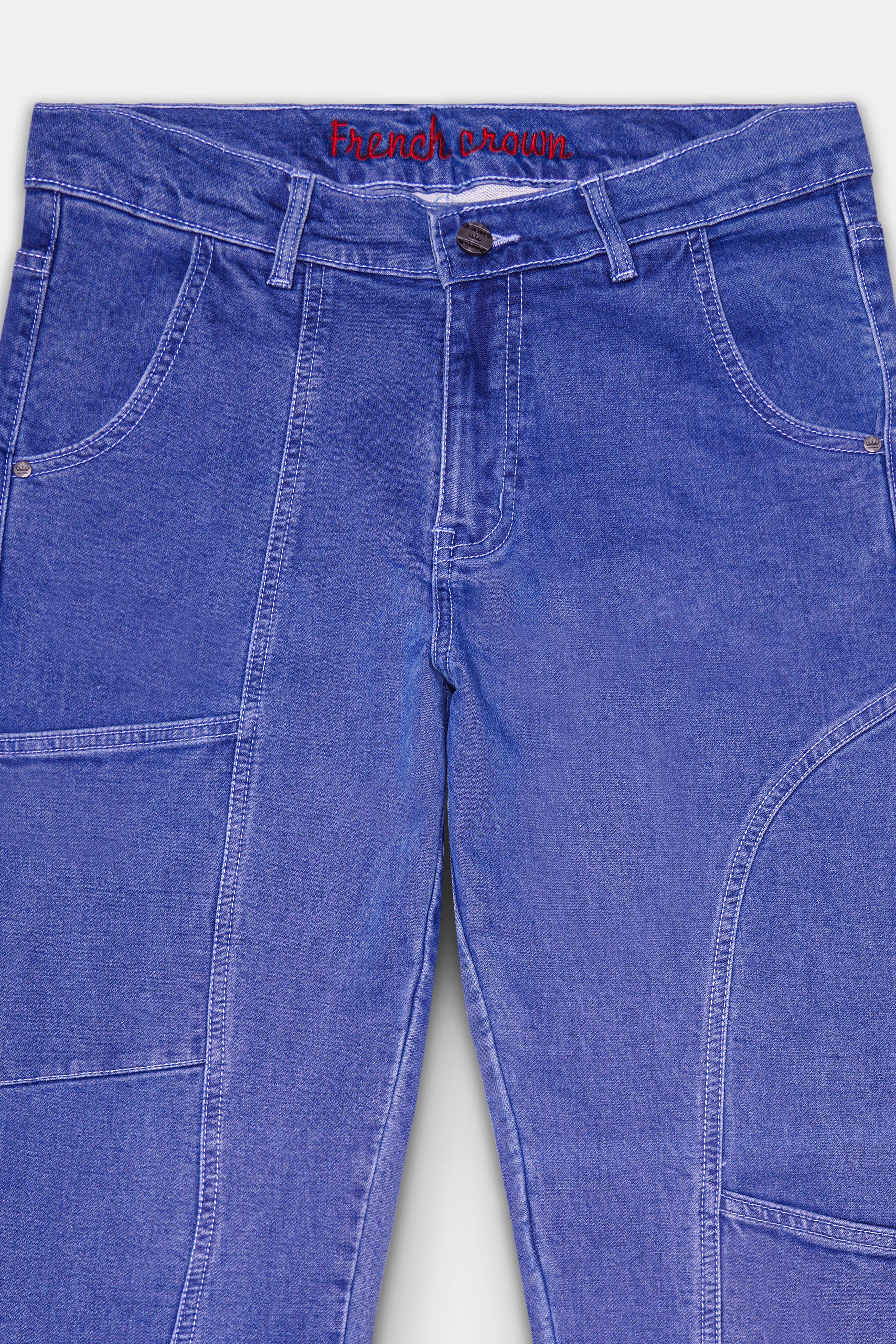 Chambray Blue Rinse Washed Stretchable Denim
