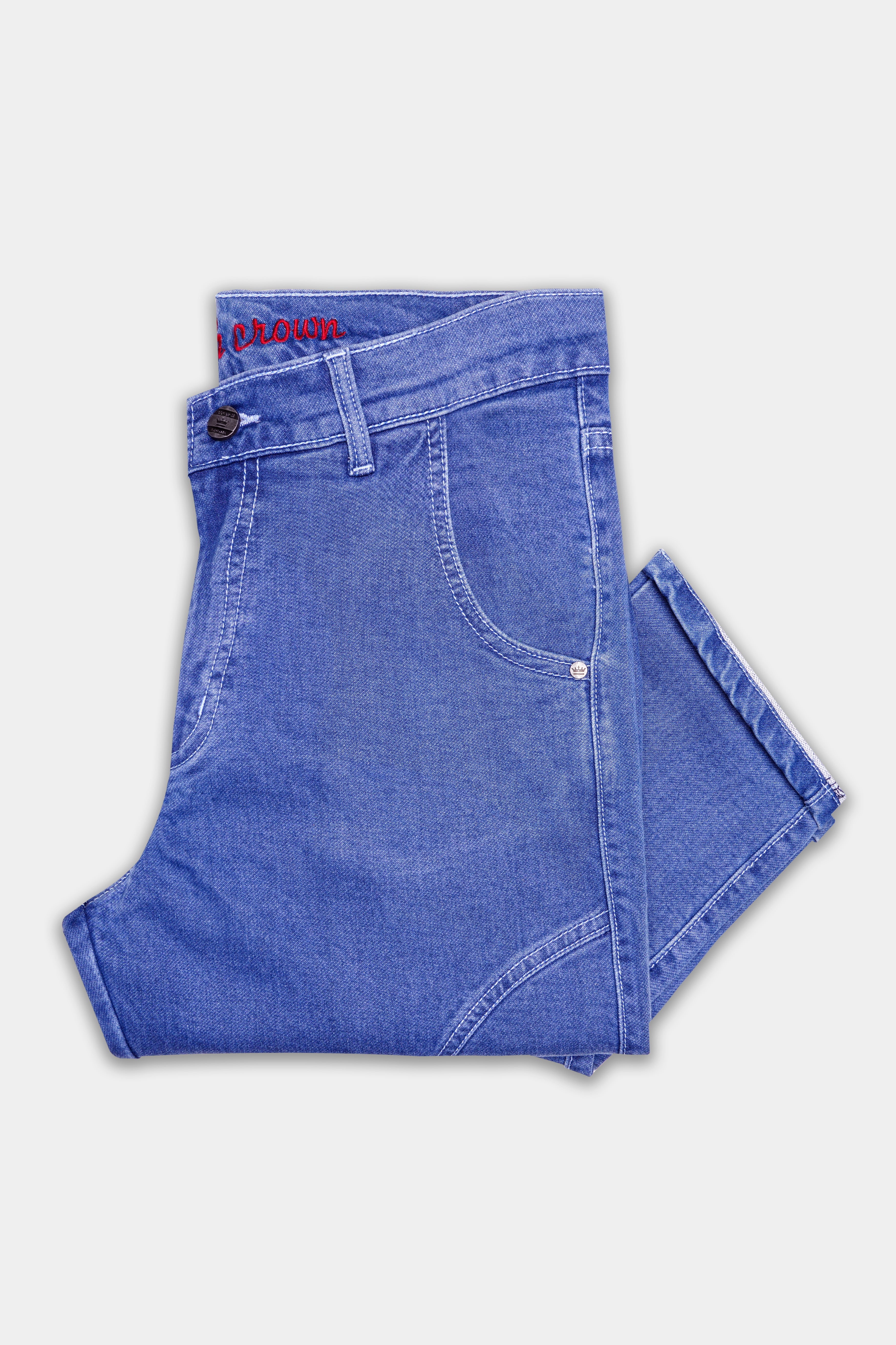 Chambray Blue Rinse Washed Stretchable Denim