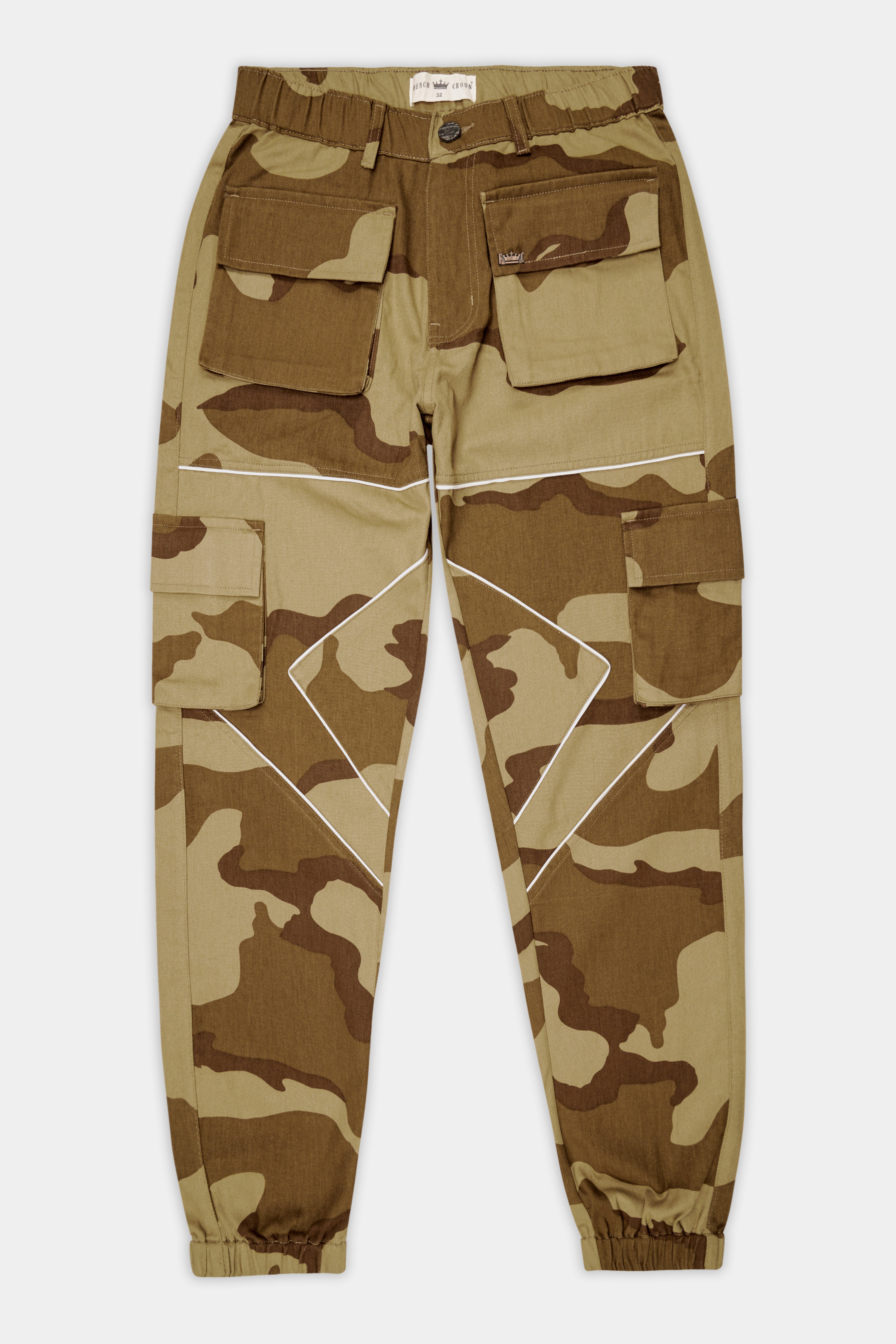 Irish Brown And Domino Cream Camouflage Cargo Pant
