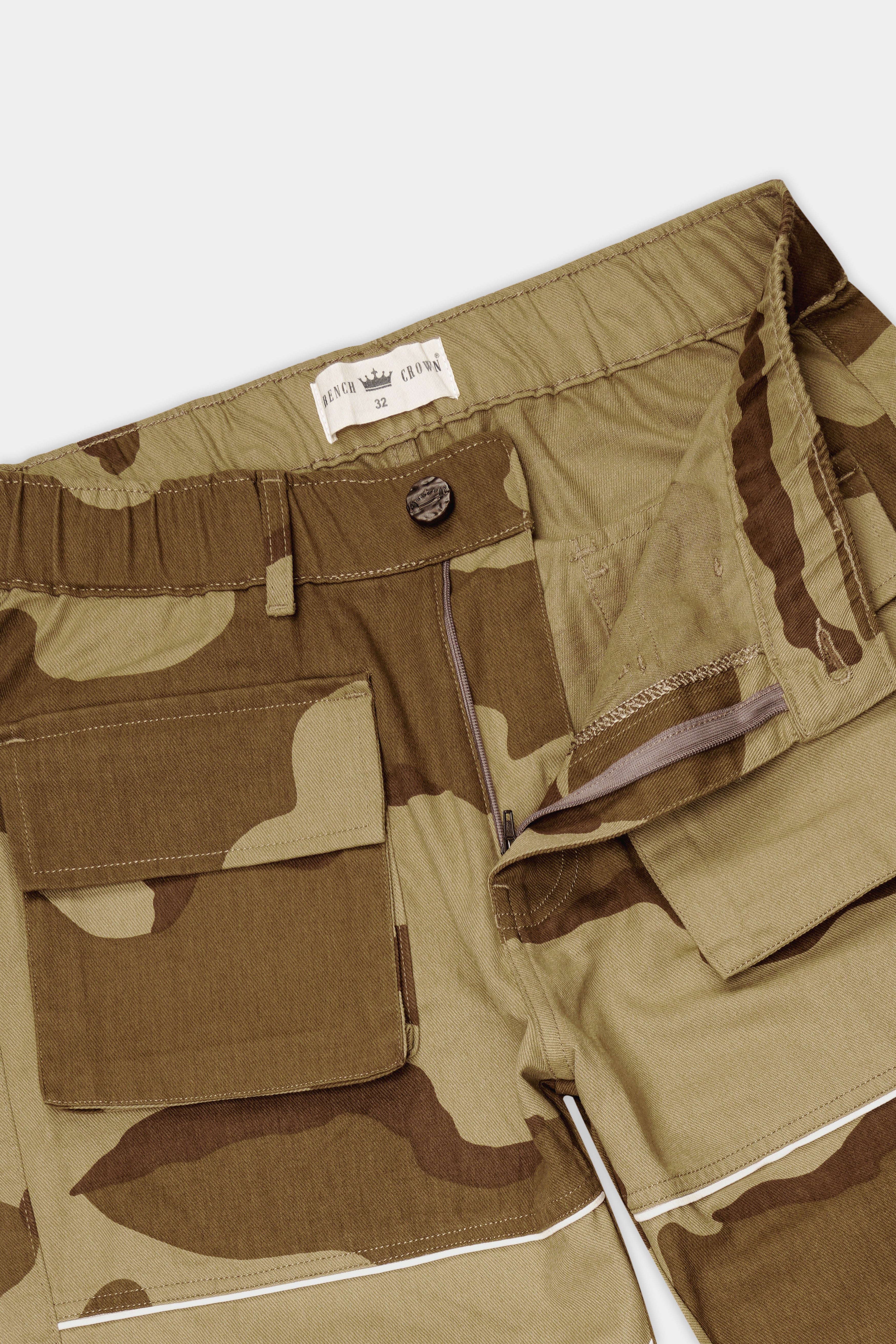 Irish Brown And Domino Cream Camouflage Cargo Pant