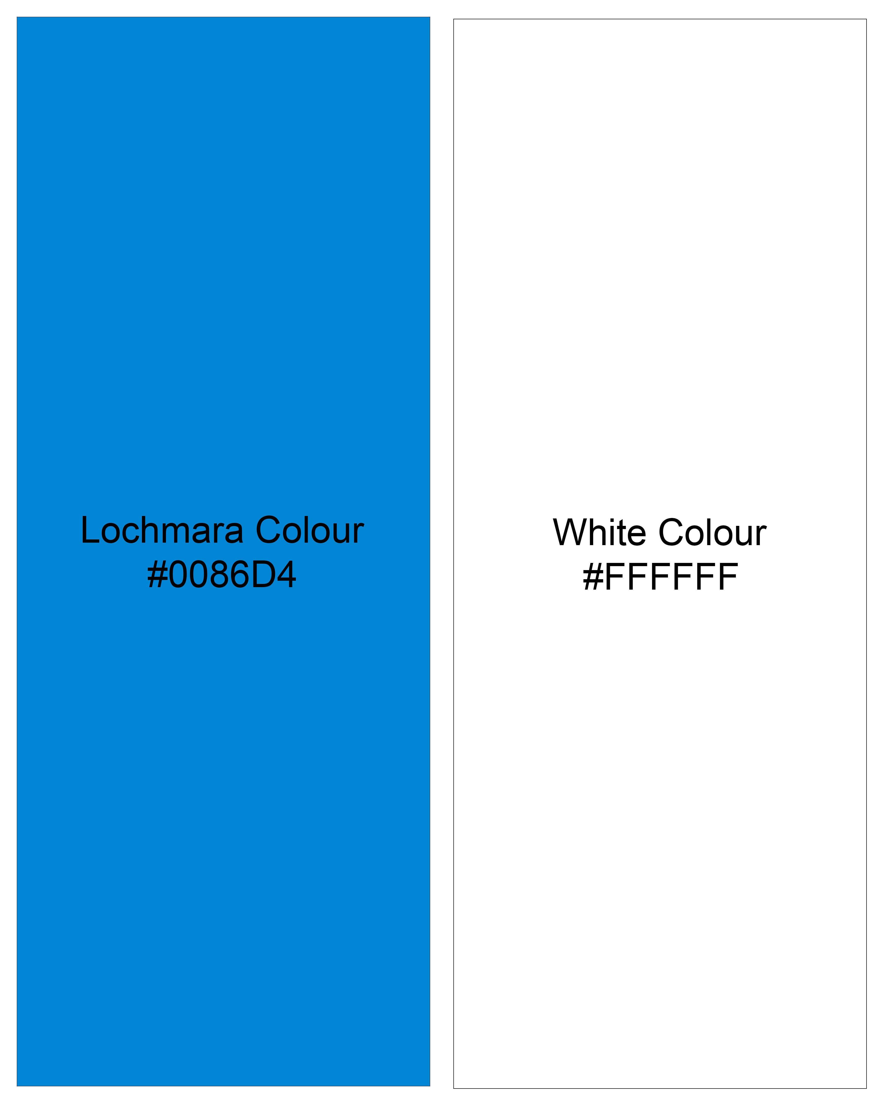 Bright White and Lochmara Blue Rinse Wash Hand Painted Denim J100-ART005-30, J100-ART005-32, J100-ART005-34, J100-ART005-36, J100-ART005-38, J100-ART005-40