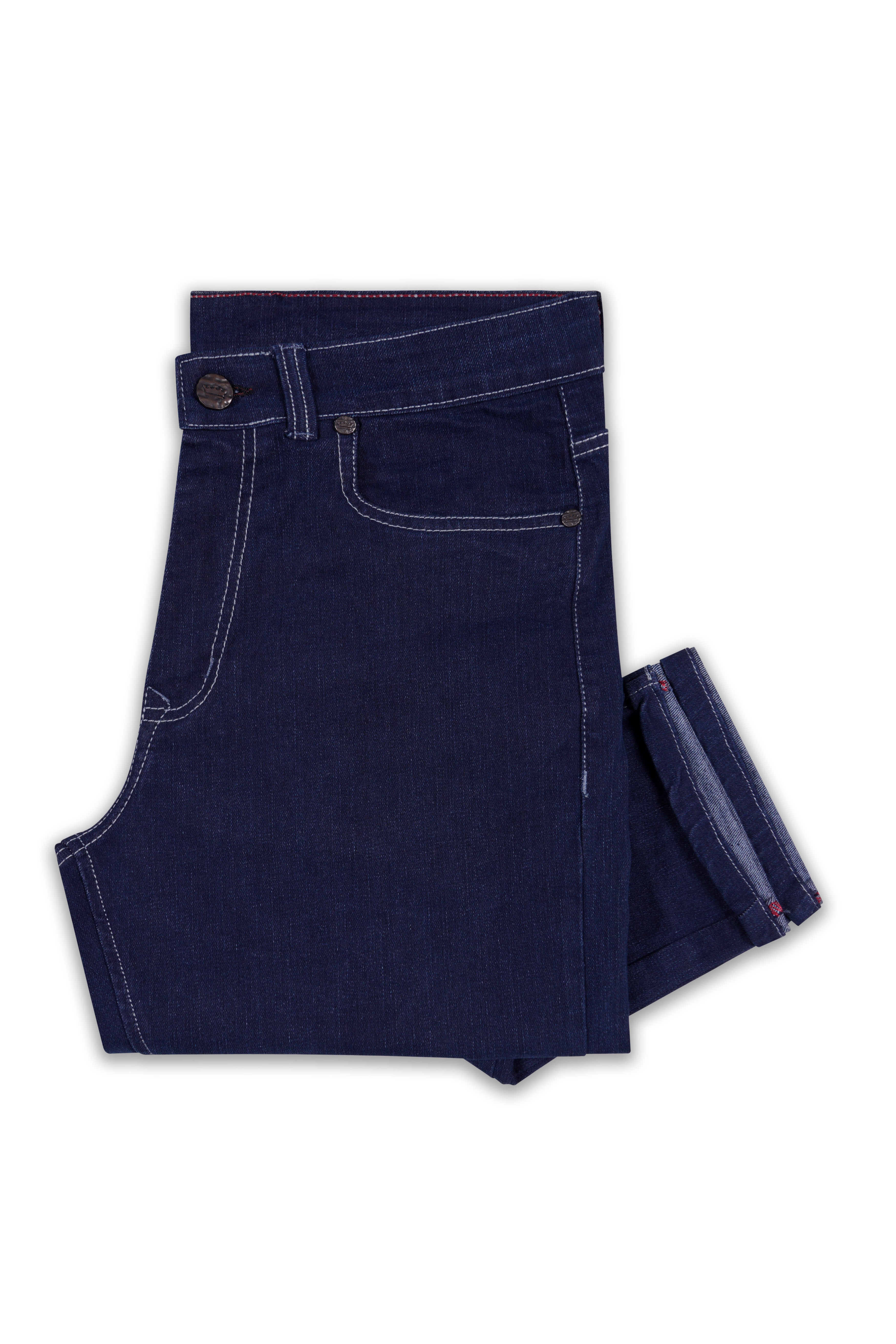 Firefly Blue Rinse Wash Clean Look Stretchable Denim