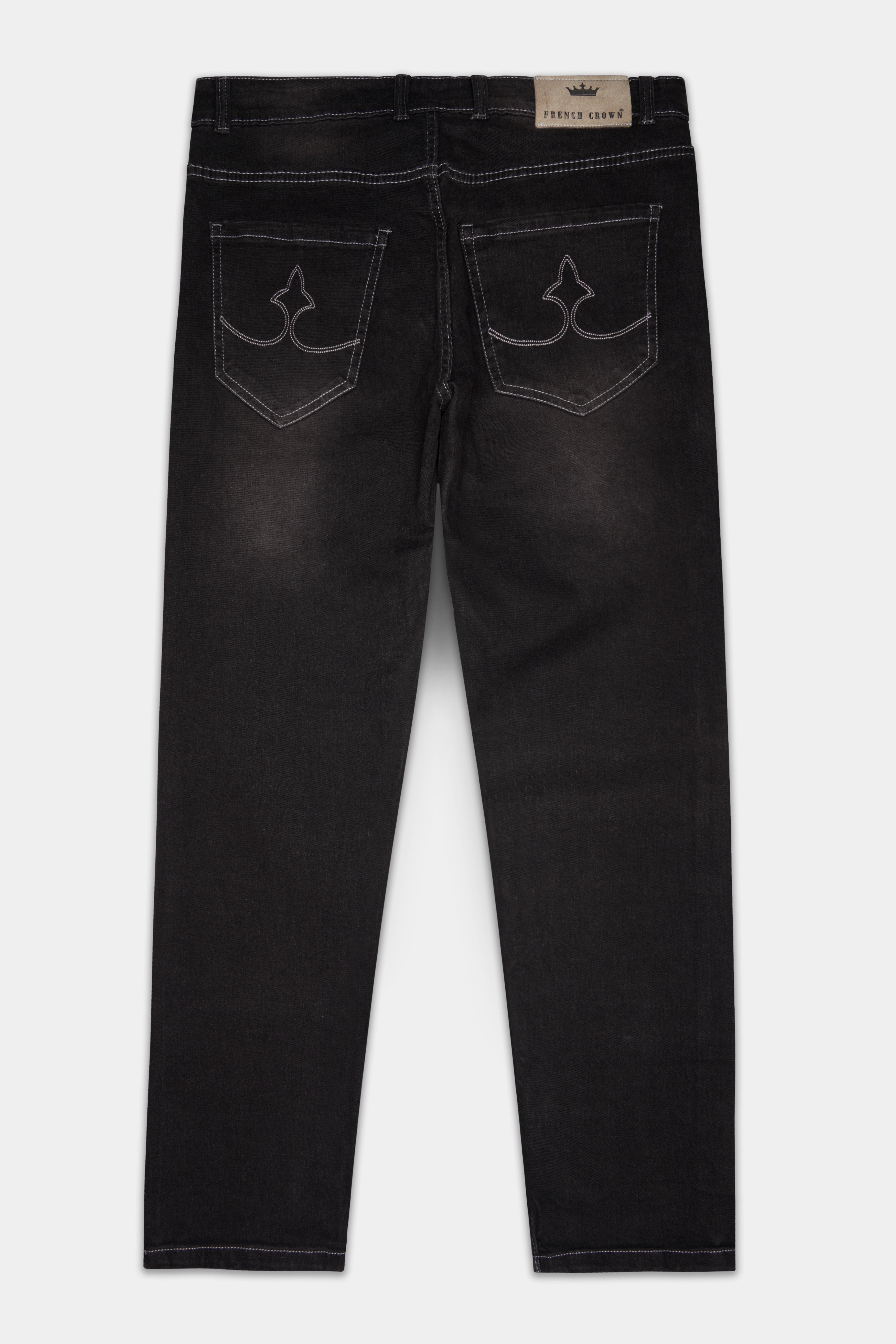 Haiti Black Slim Fit Mid-Rise Clean Look Stretchable Denim Jeans Haiti Black Slim Fit Mid-Rise Clean Look Stretchable Denim Jeans