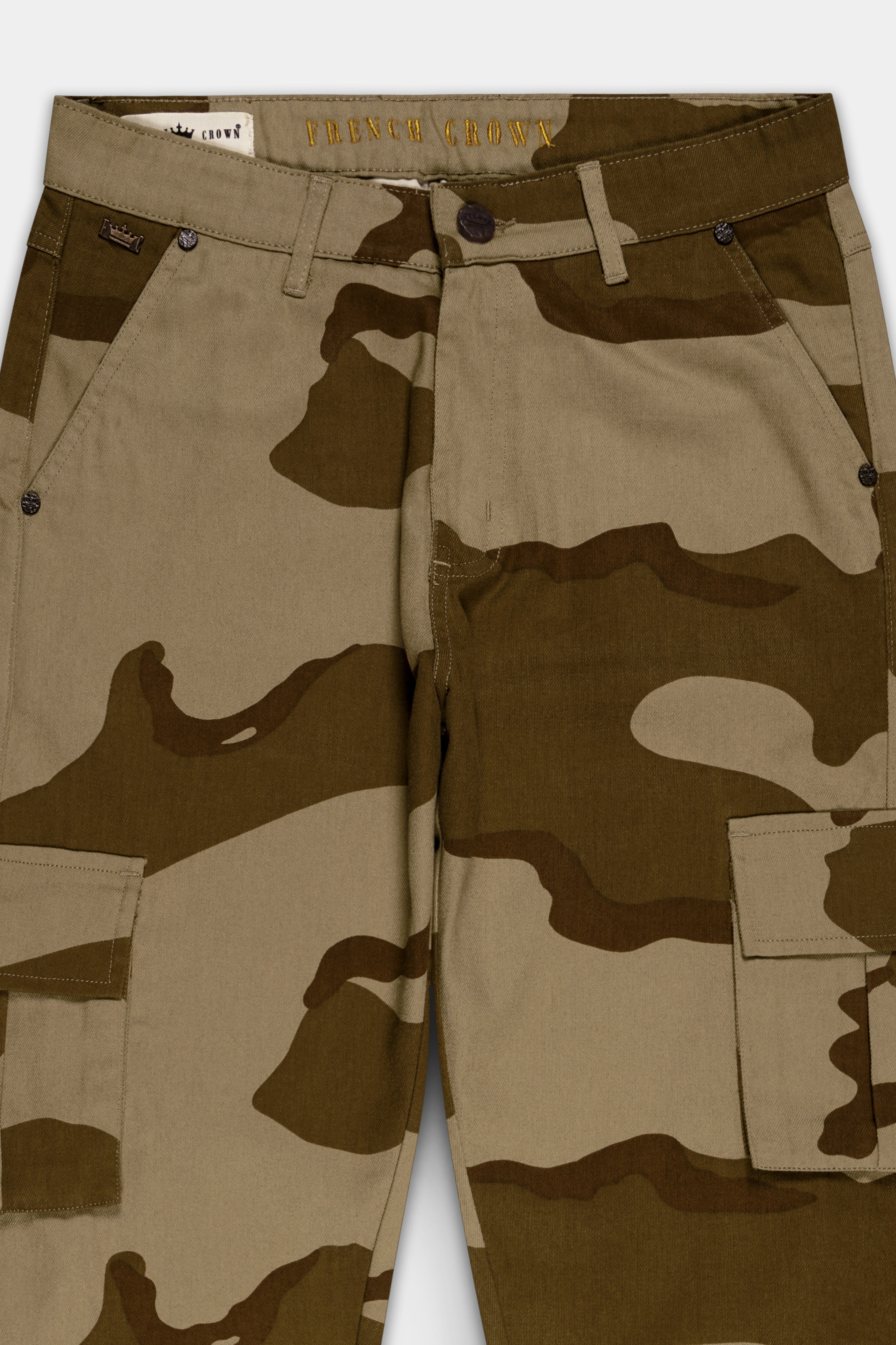 Sandrift Brown and Otter Dark Brown Camouflage Cargo Pant
