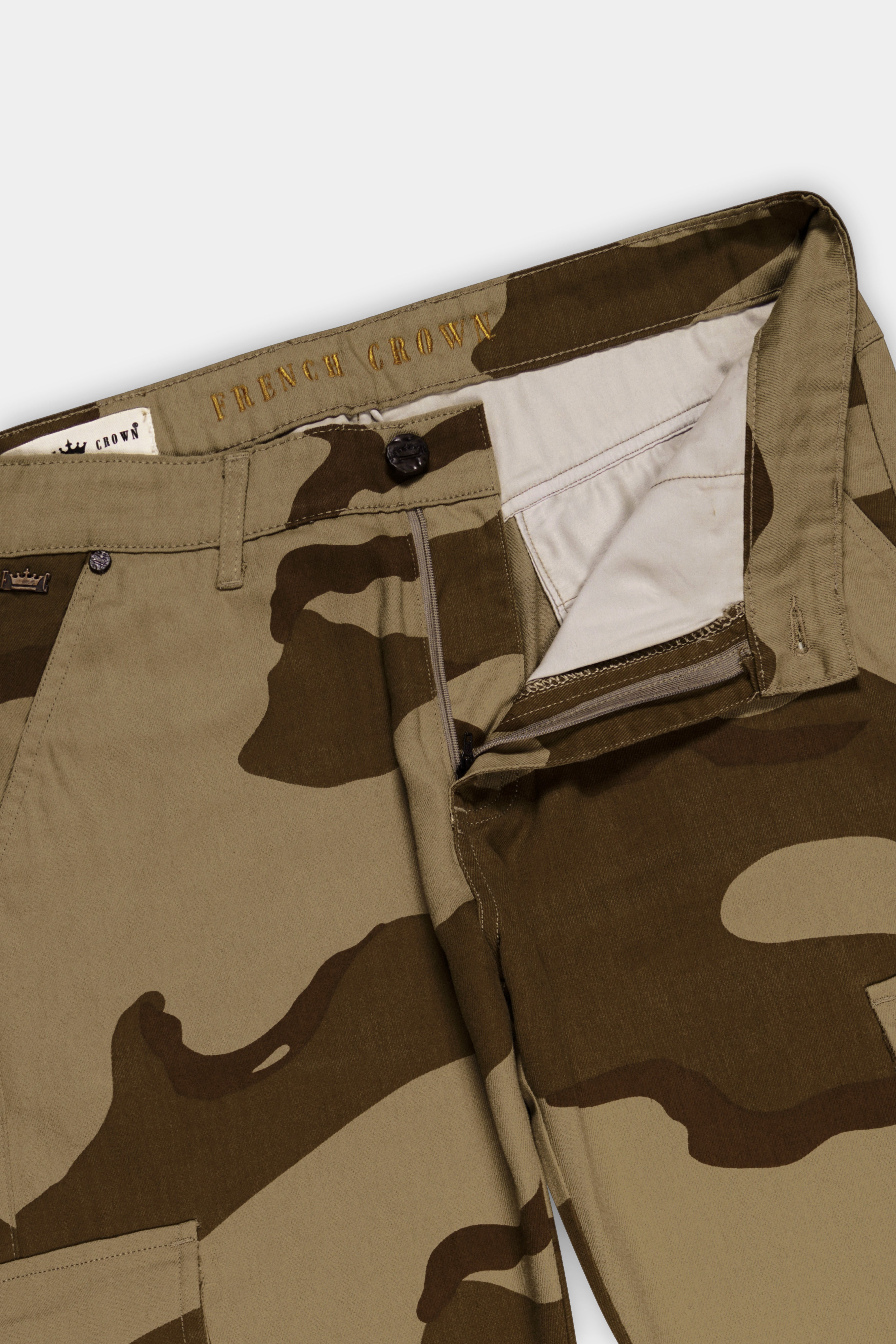 Sandrift Brown and Otter Dark Brown Camouflage Cargo Pant