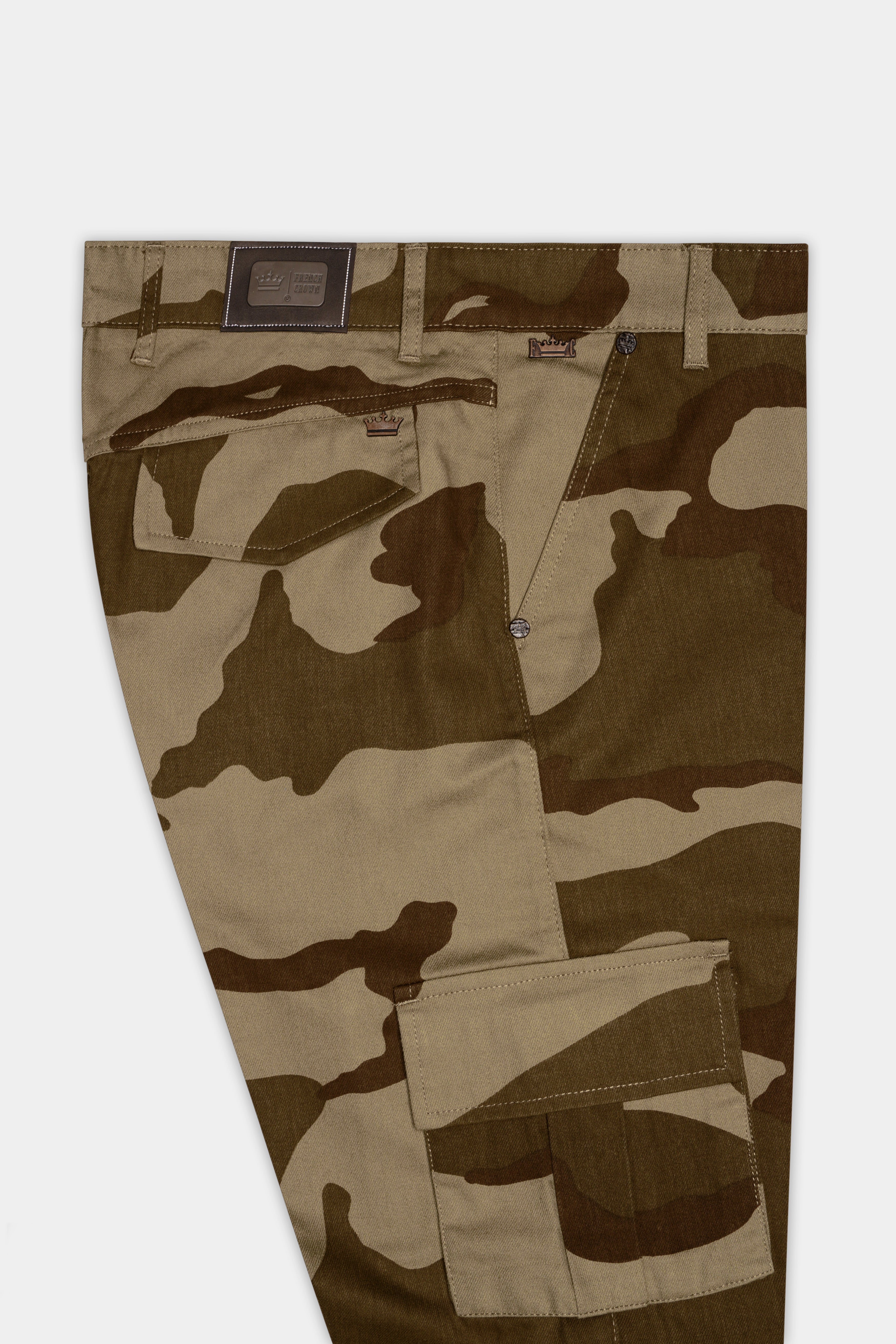 Sandrift Brown and Otter Dark Brown Camouflage Cargo Pant