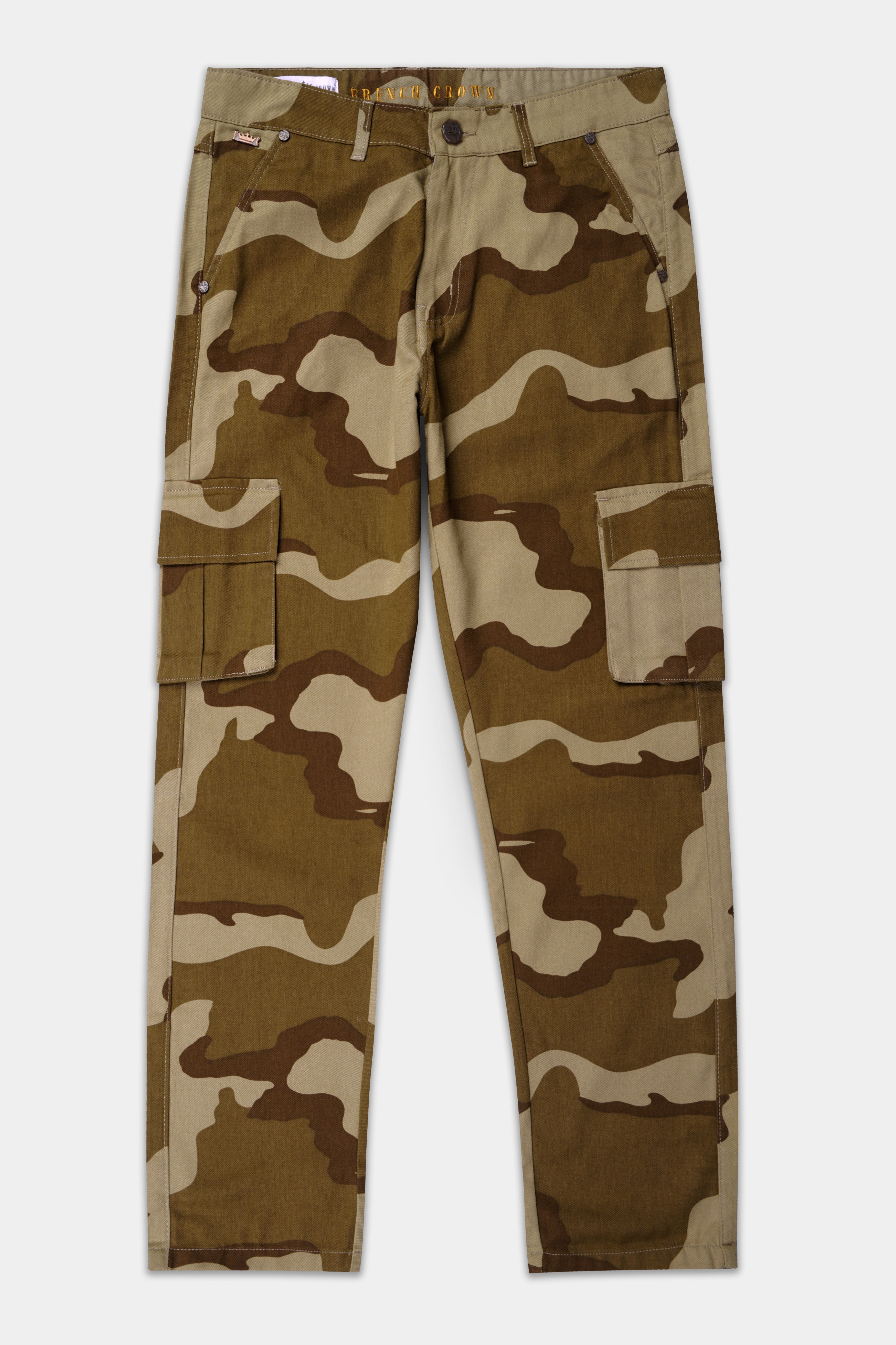 Sandrift Brown and Otter Dark Brown Camouflage Cargo Pant