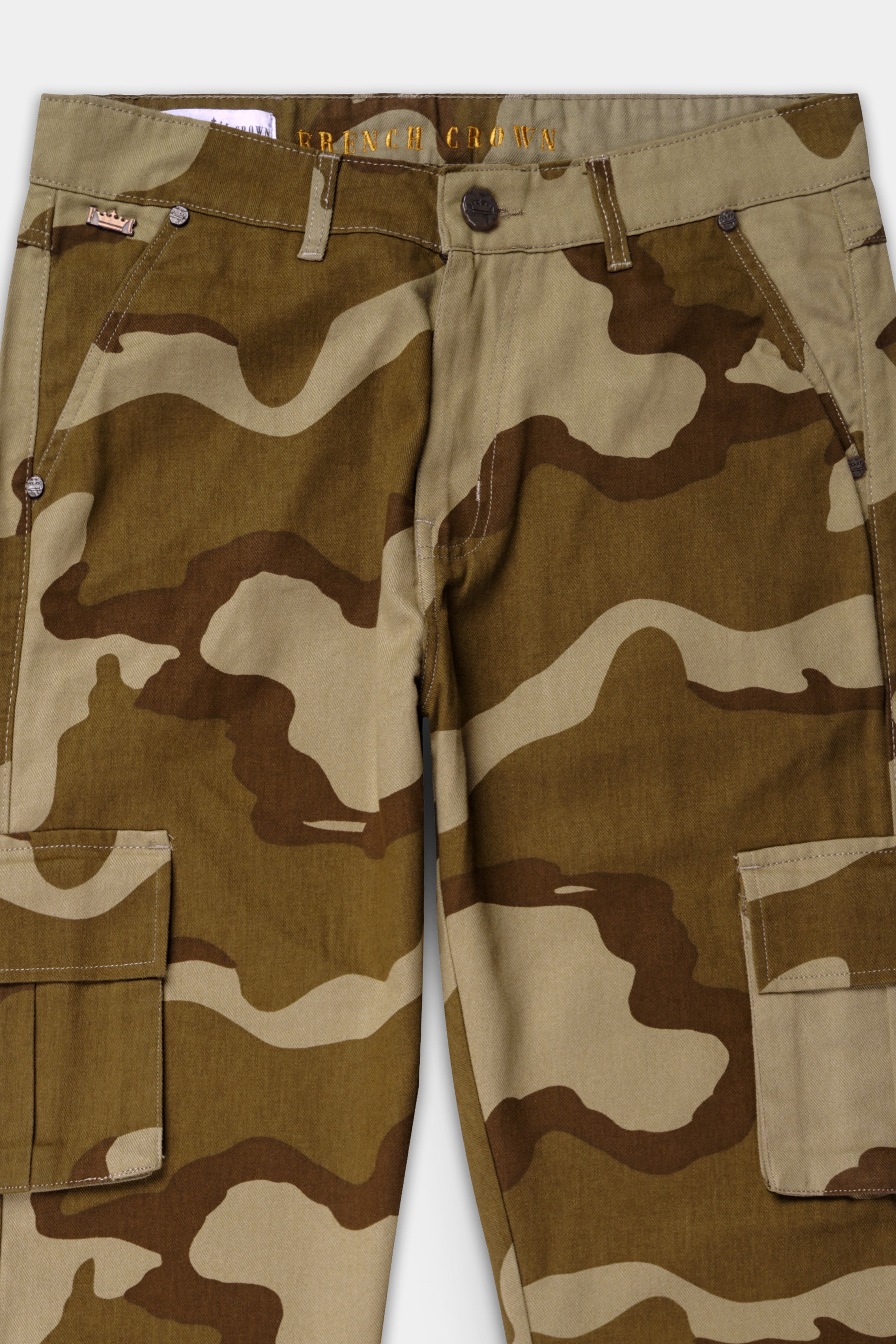Sandrift Brown and Otter Dark Brown Camouflage Cargo Pant