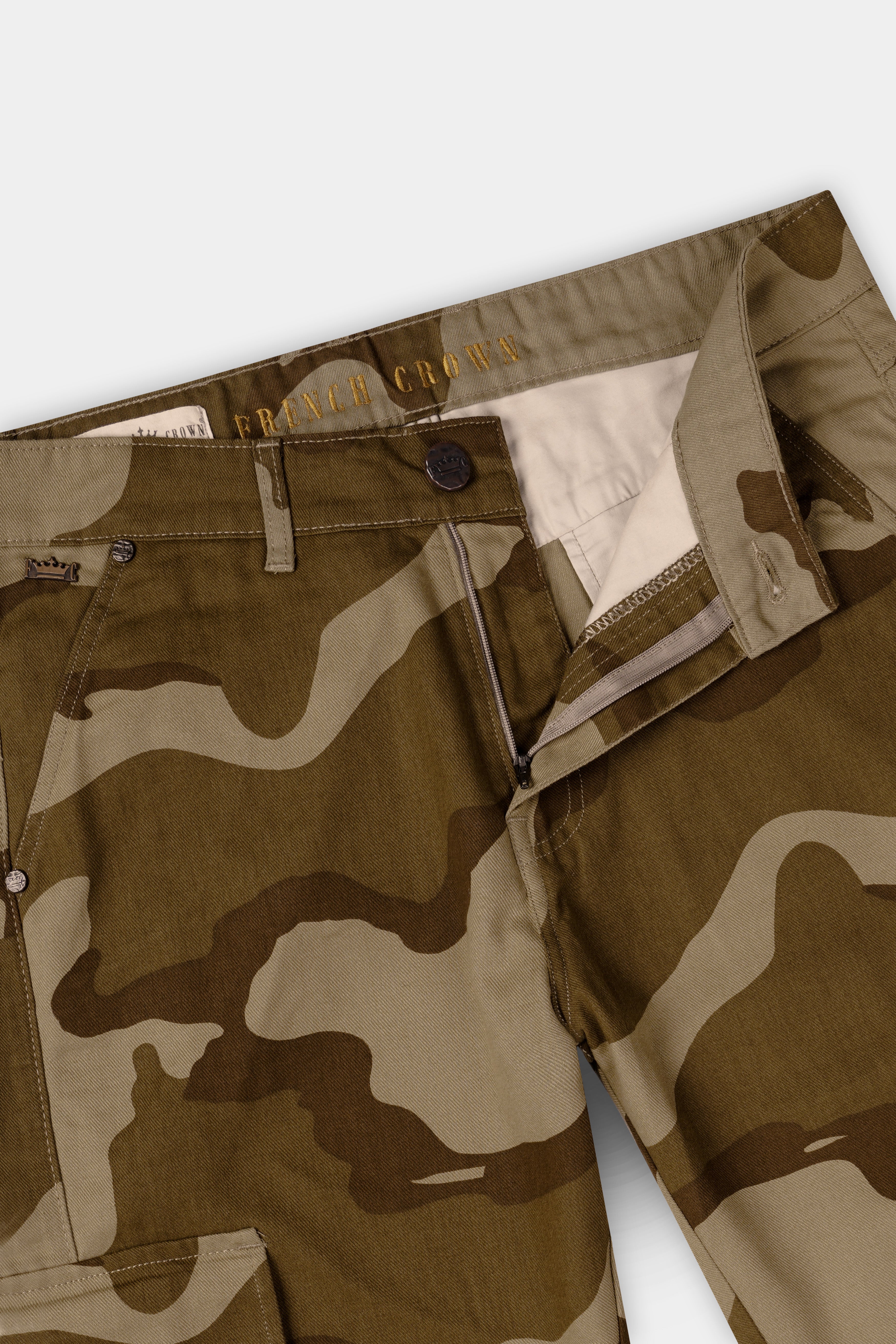 Sandrift Brown and Otter Dark Brown Camouflage Cargo Pant