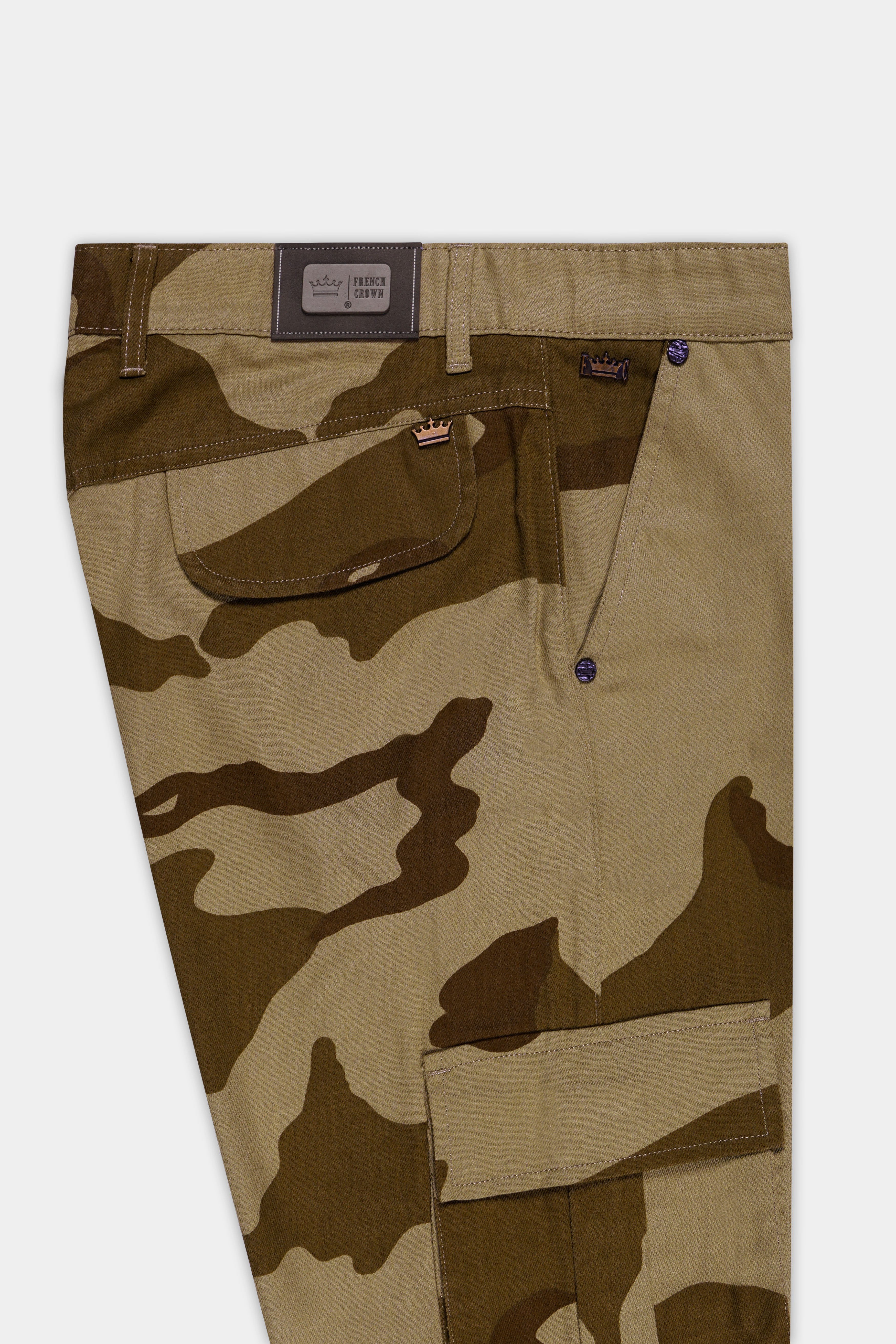 Sandrift Brown and Otter Dark Brown Camouflage Cargo Pant