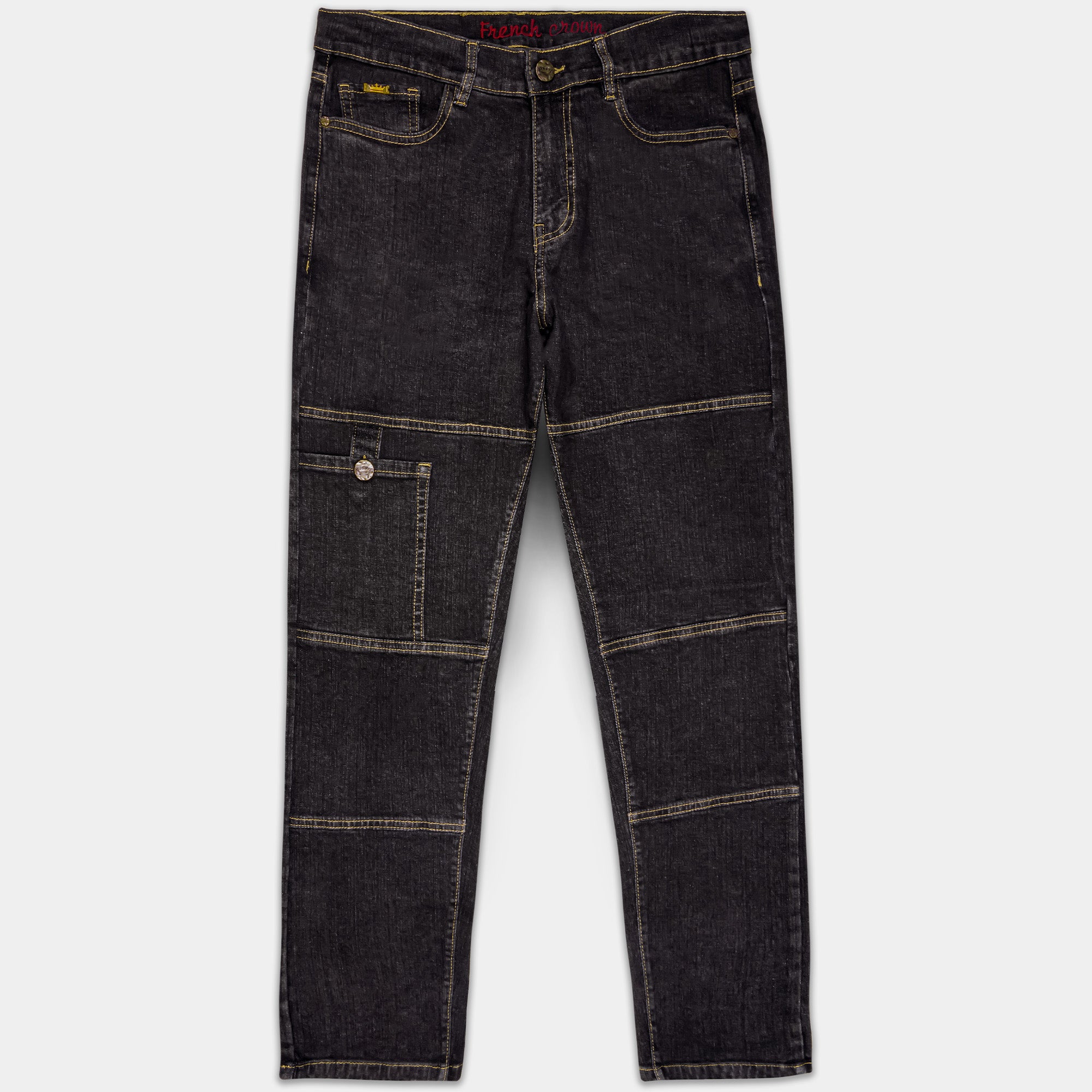 Zeus Gray Rinse Washed Slim Fit Mid-Rise Clean Look Denim Jeans