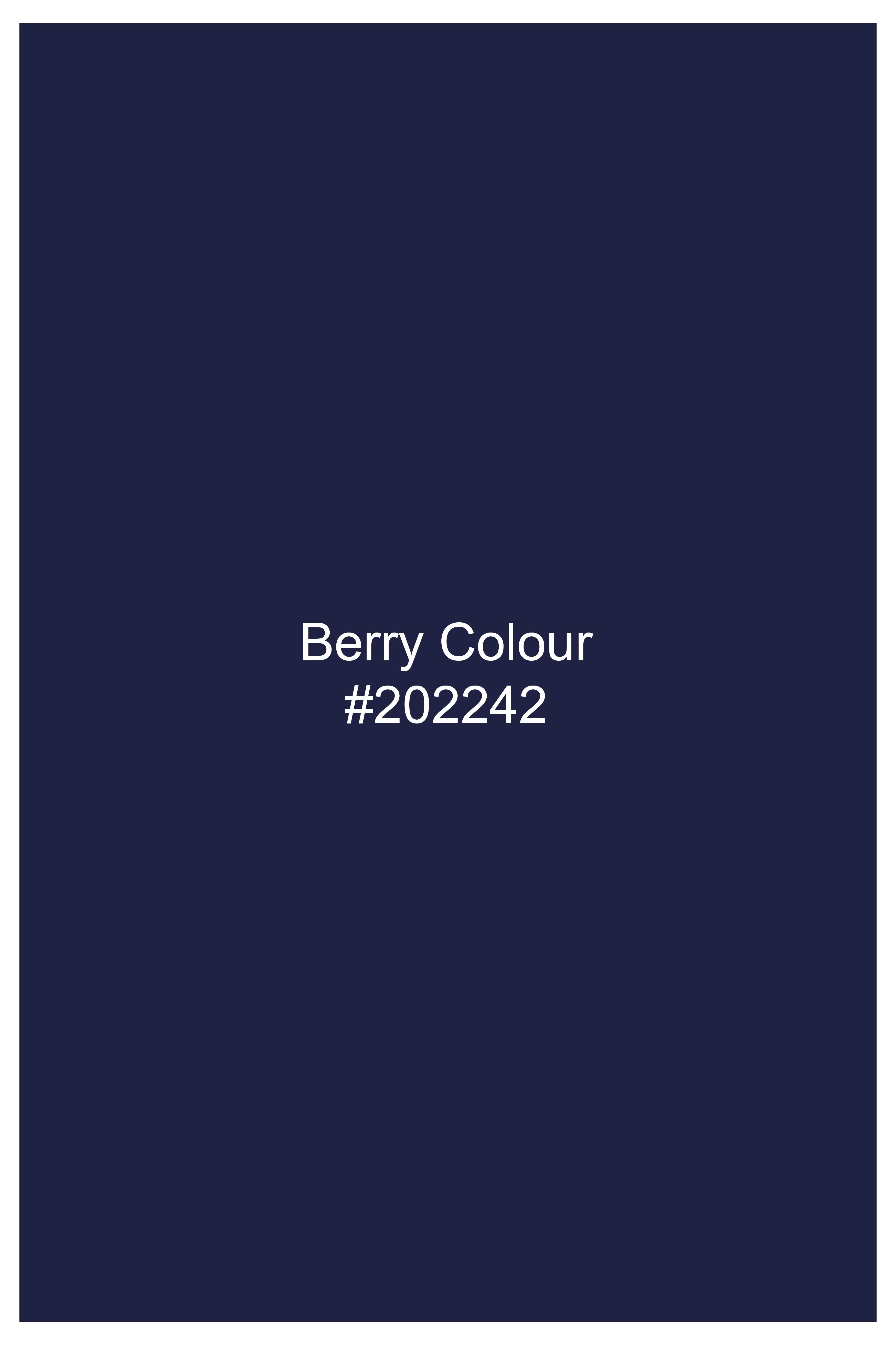 Berry Blue Clean Look Stretchble Denim