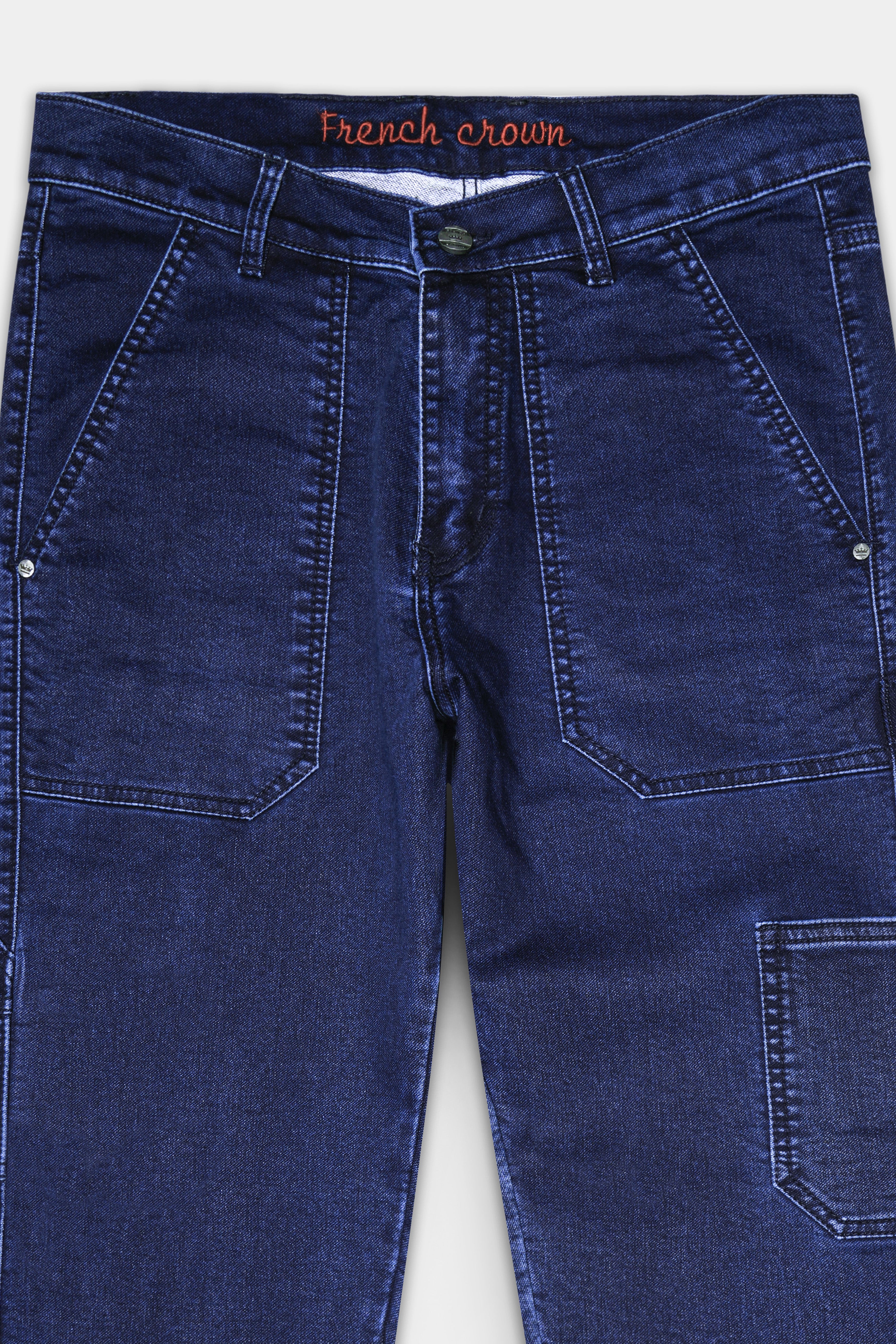 Berry Blue Clean Look Stretchble Denim