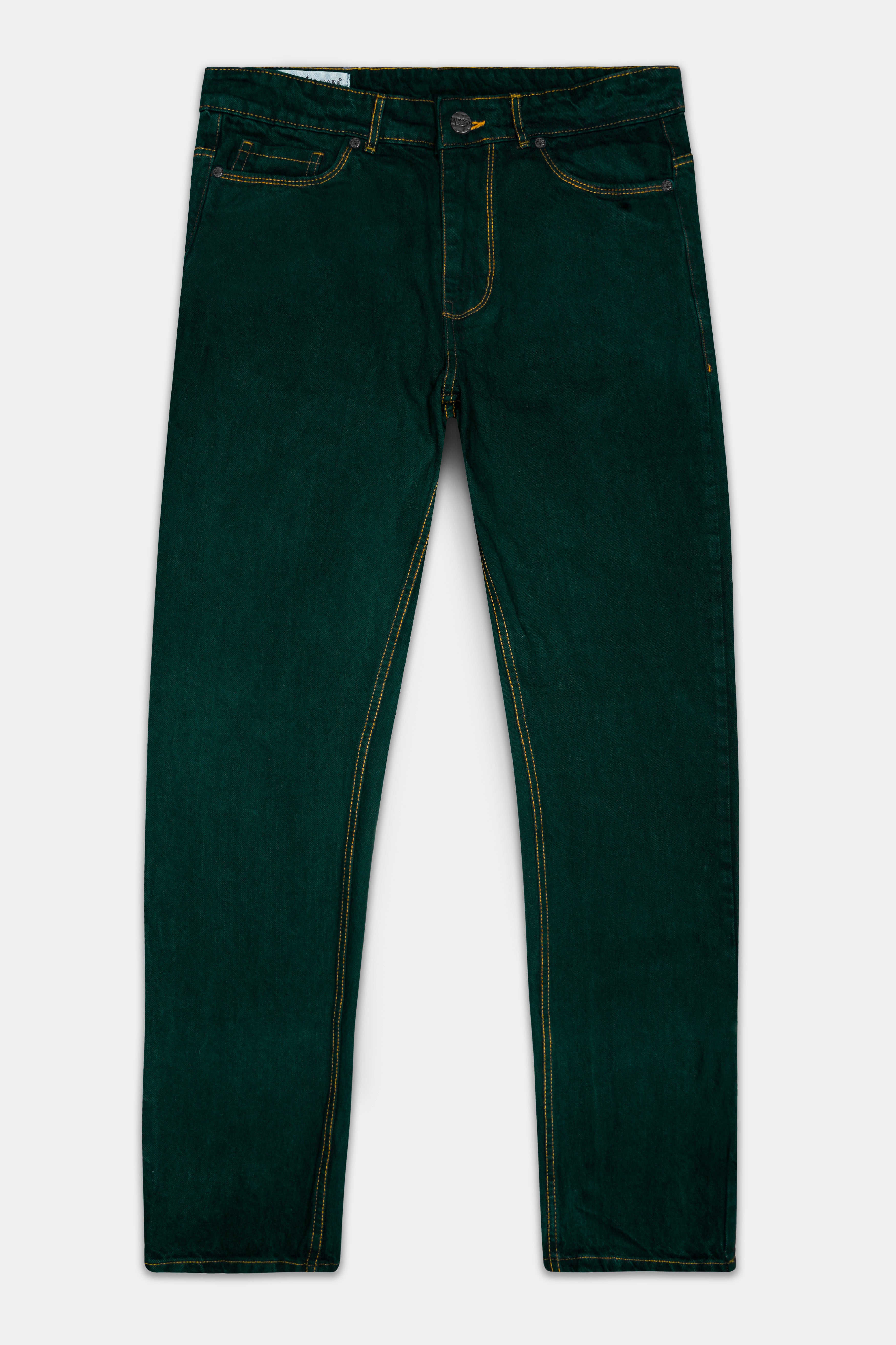 Verdyne-Racing Green Clean Look Denim