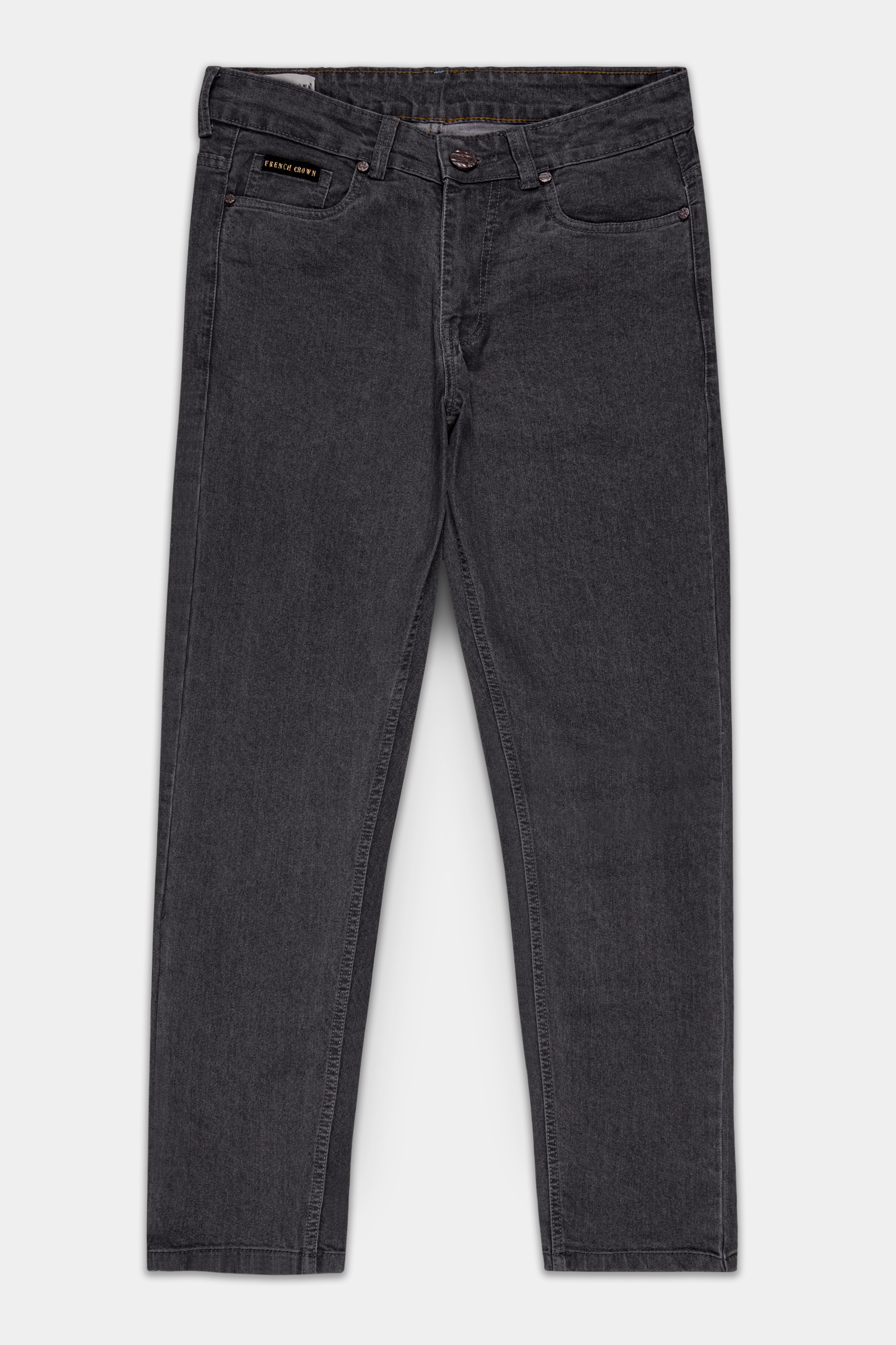 Fuscous Gray Slim Fit Mid-Rise Clean Look Stretchable Denim