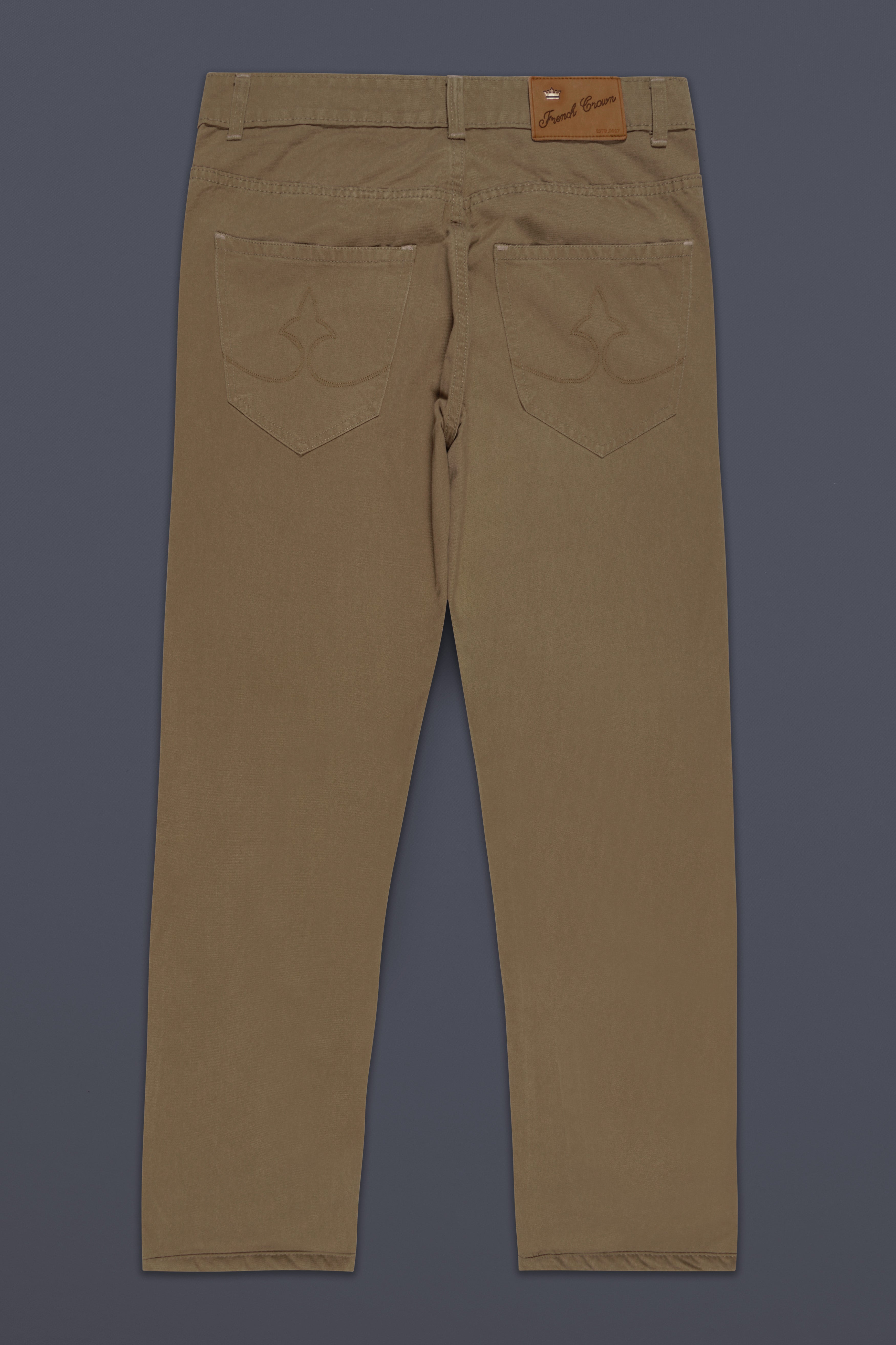 Shadow Brown Slim Fit Mid-Rise Clean Look Stretchable Denim