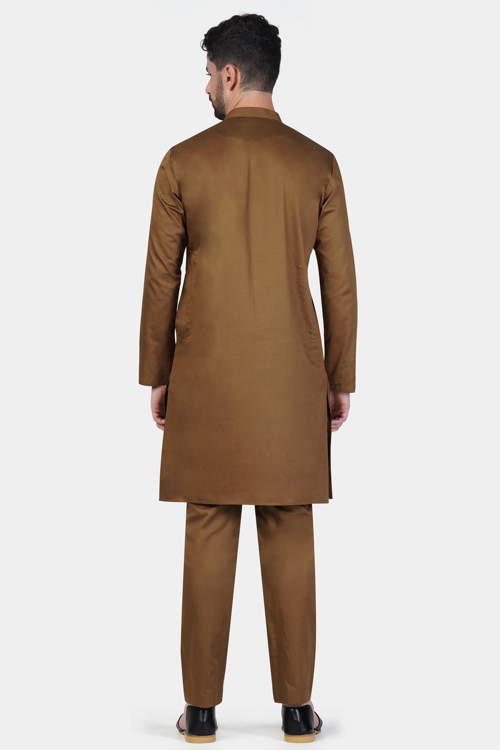 Nutmeg Brown Subtle Sheen Super Soft Premium Cotton Kurta