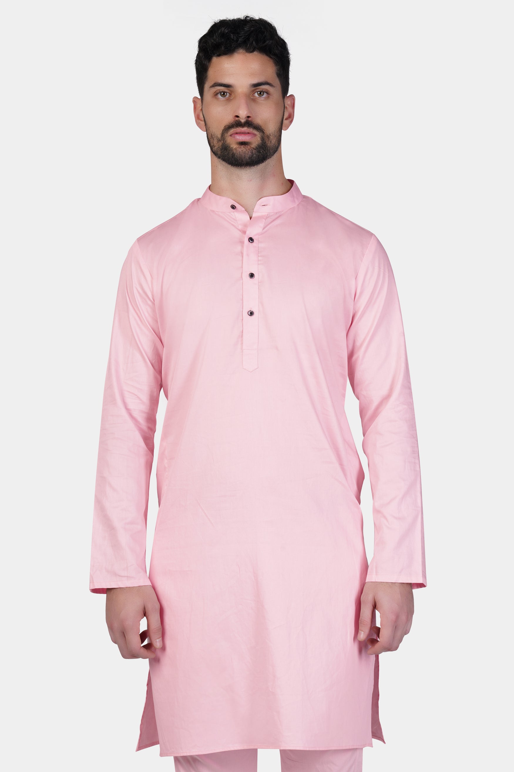 Pastel Pink Subtle Sheen Super Soft Premium Cotton Kurta