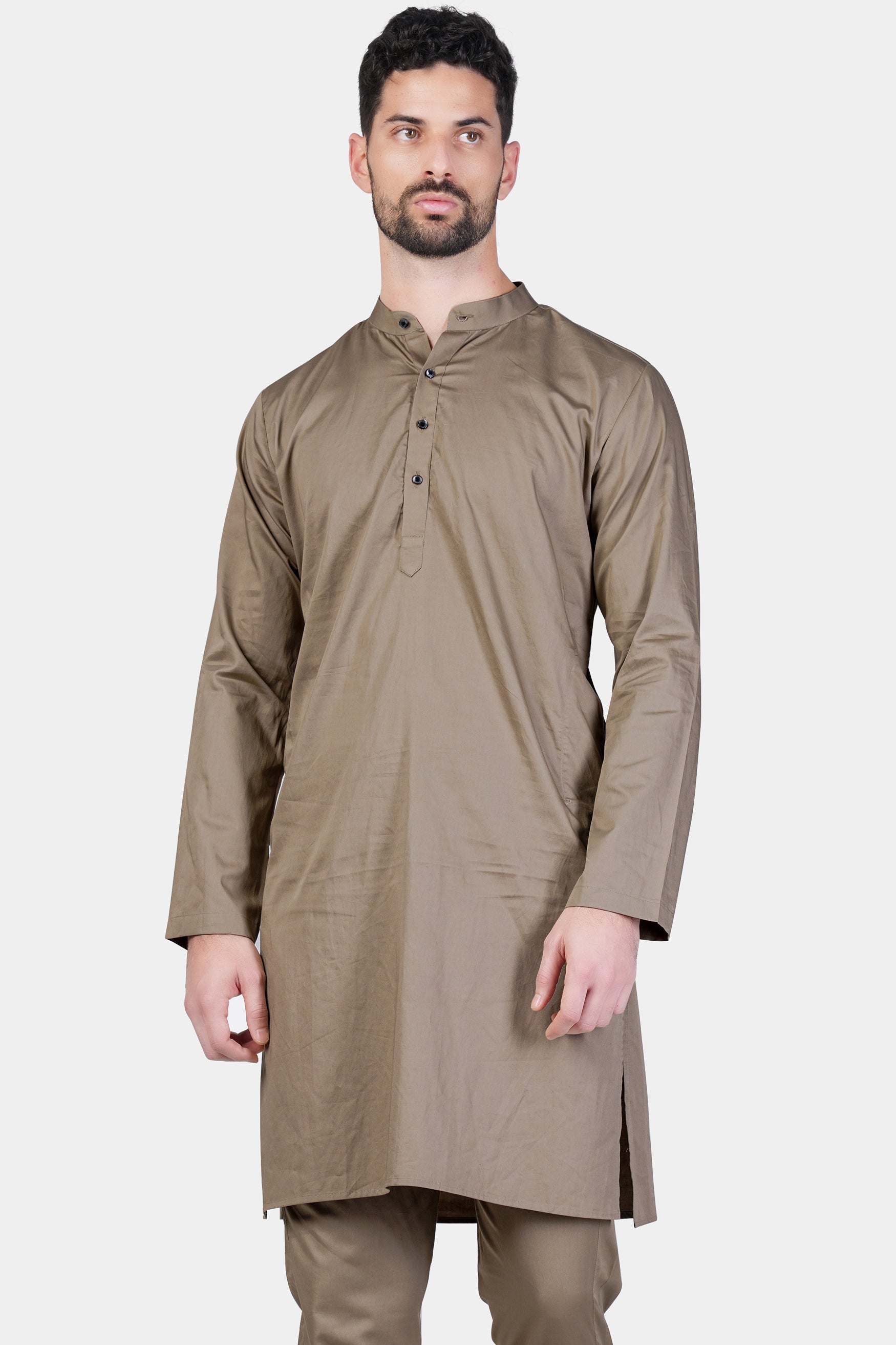 Arrowtown Brown Subtle Sheen Super Soft Premium Cotton Kurta