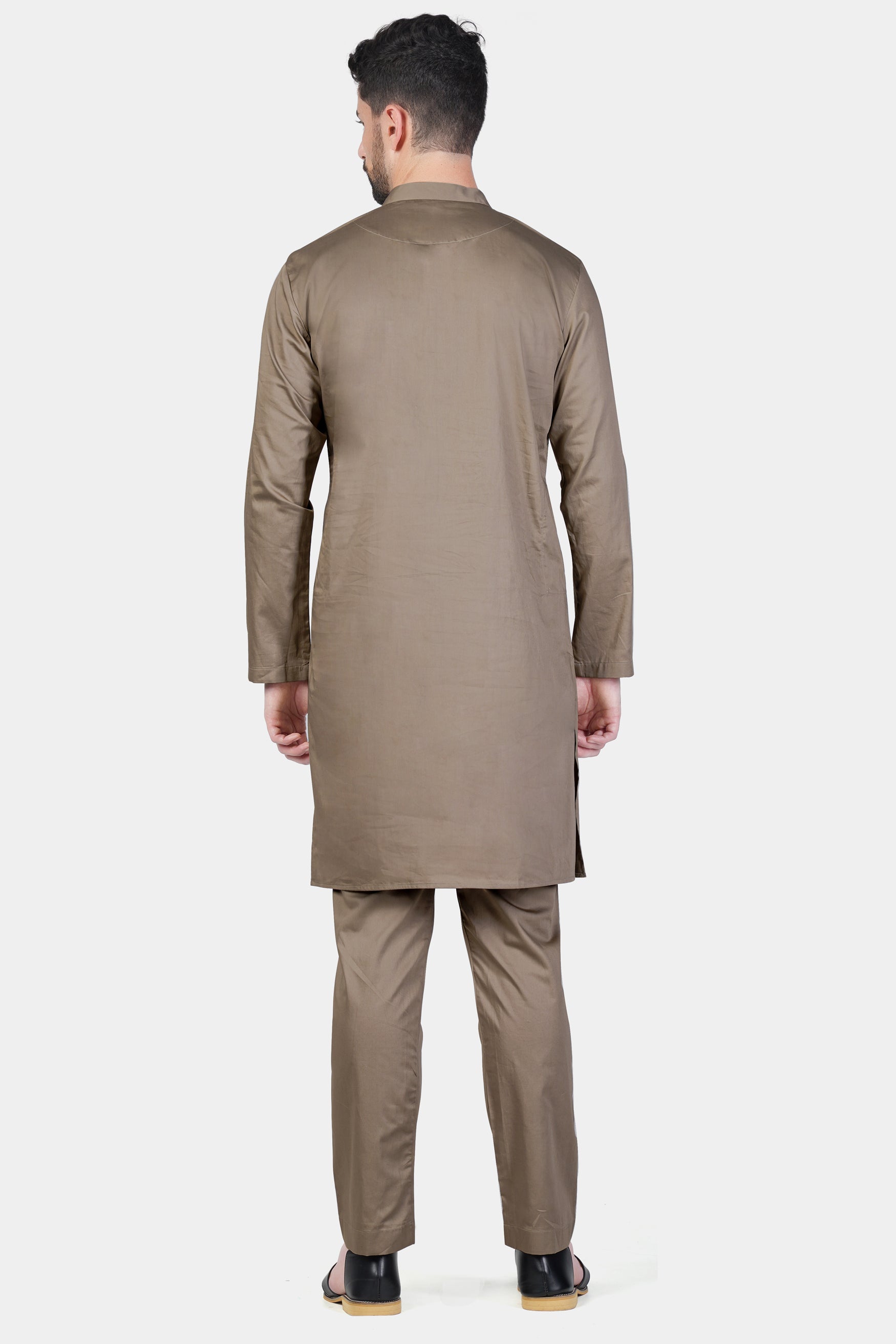 Arrowtown Brown Subtle Sheen Super Soft Premium Cotton Kurta