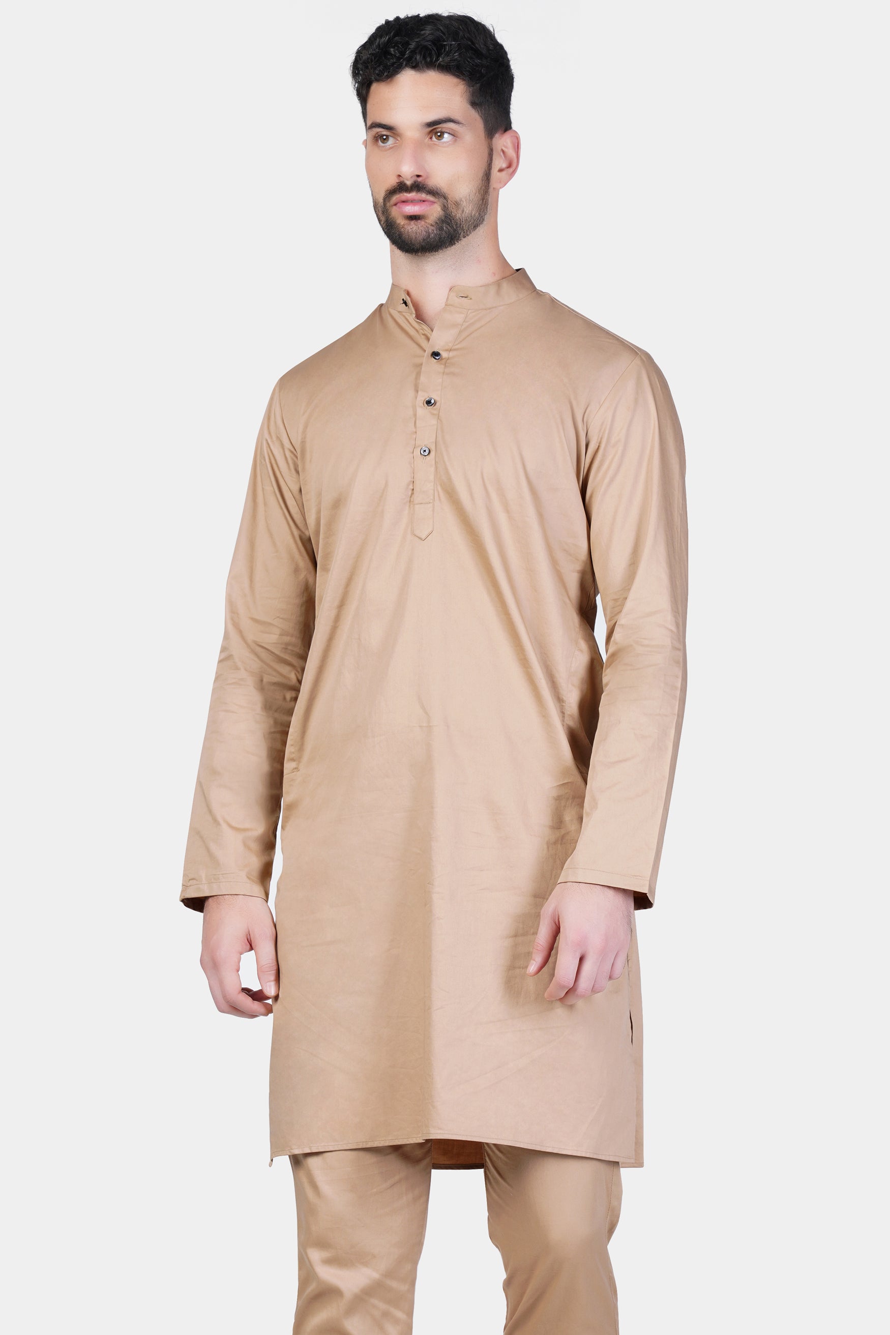 Cashmere Brown Subtle Sheen Super Soft Premium Cotton Kurta