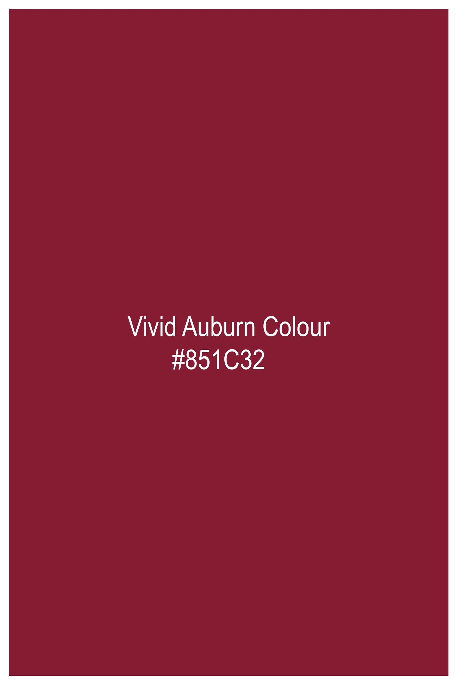 Vivid Auburn Red Subtle Sheen Super Soft Premium Cotton Kurta