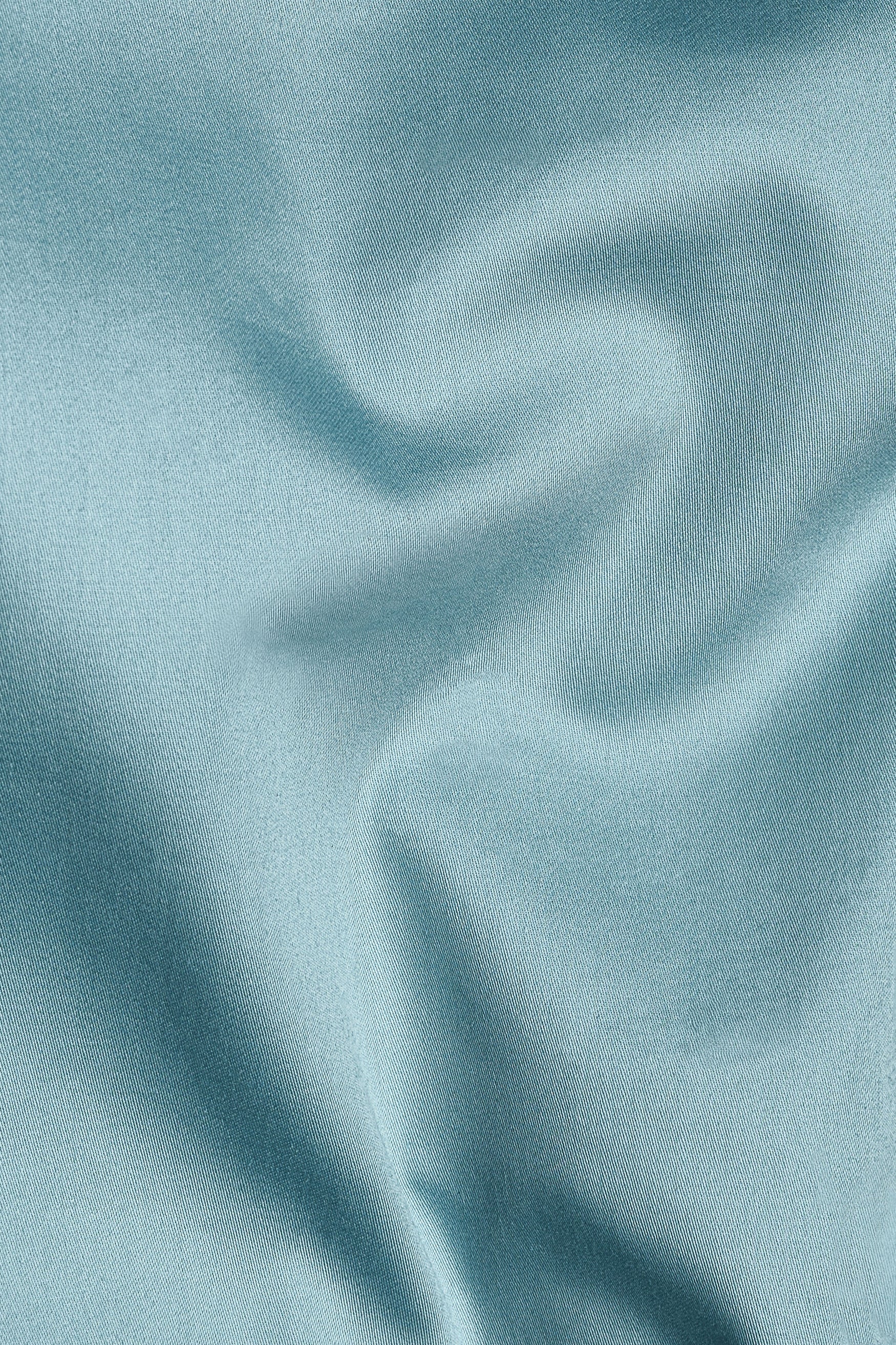 Glacier Blue Subtle Sheen Super Soft Premium Cotton Kurta