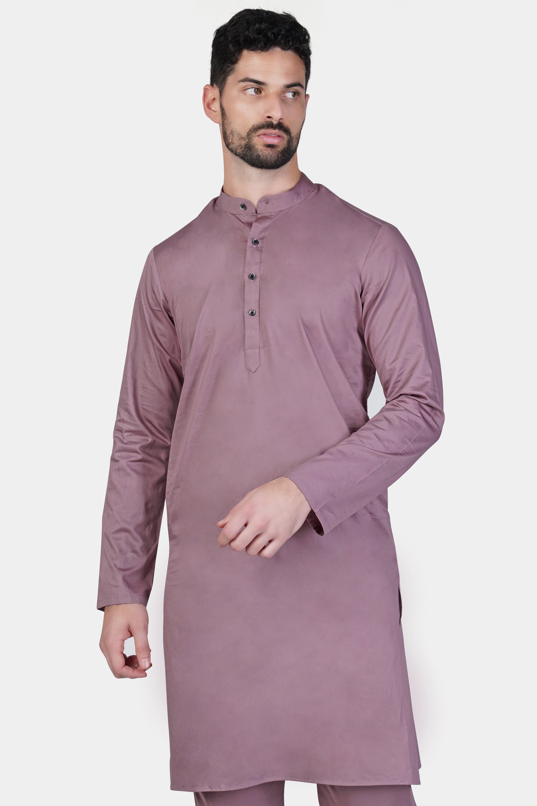 Light Mauve Lavender Subtle Sheen Super Soft Premium Cotton Kurta