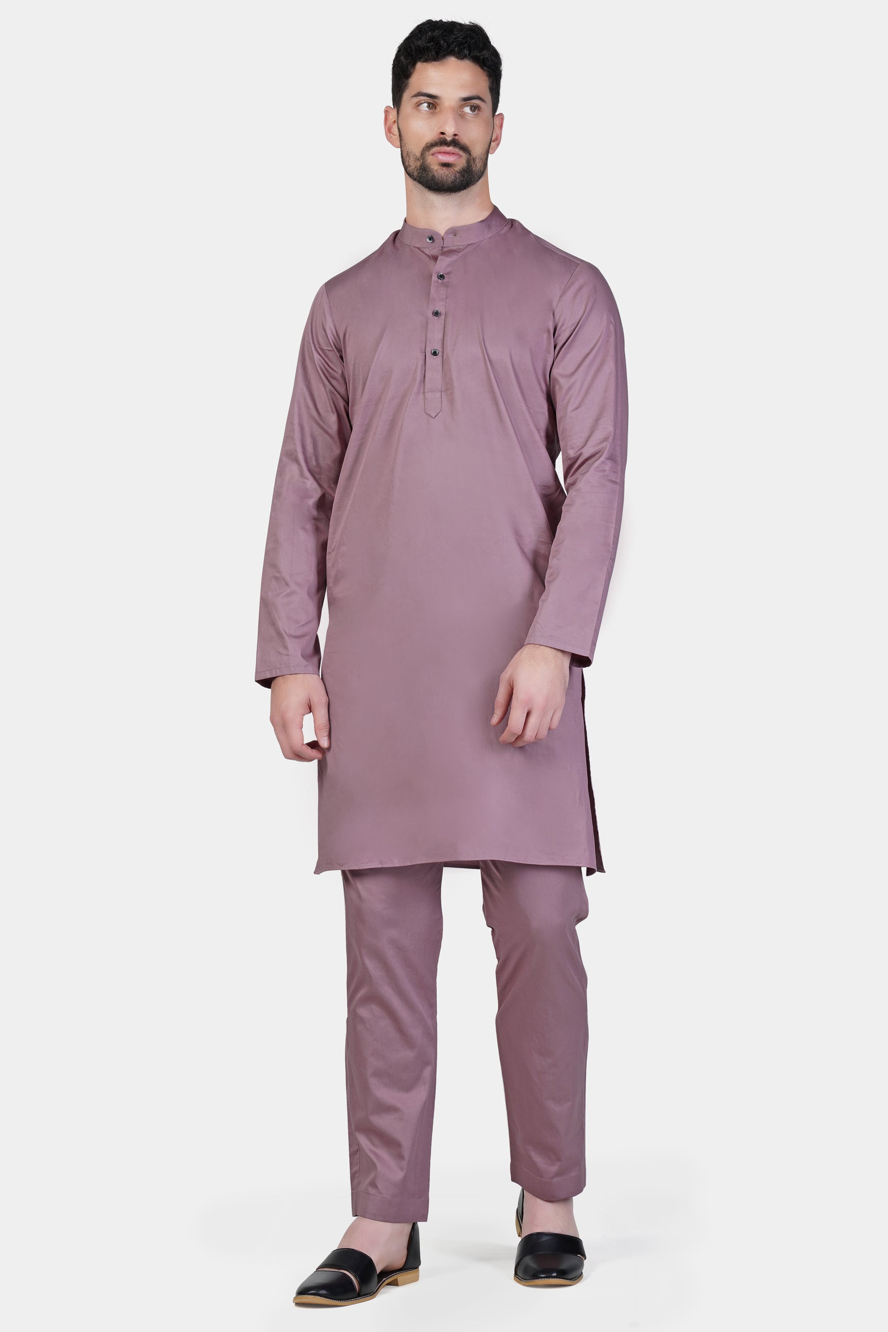 Light Mauve Lavender Subtle Sheen Super Soft Premium Cotton Kurta