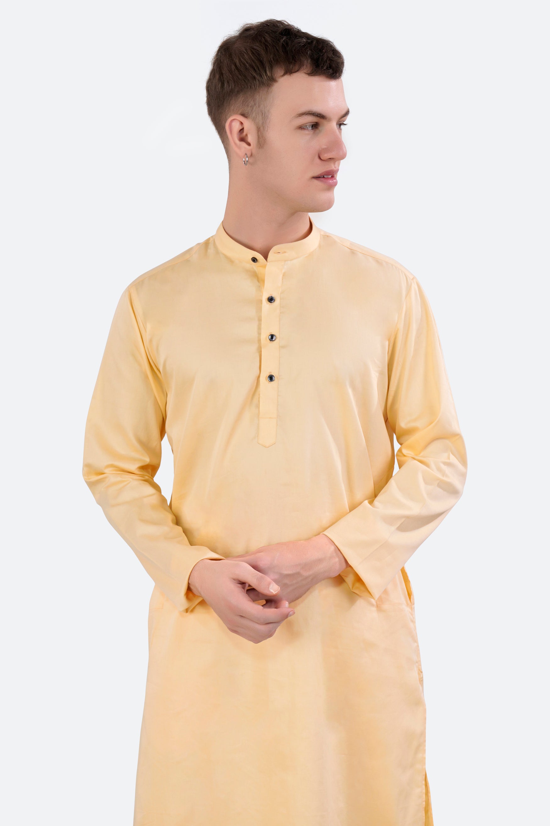 Hampton Beige Subtle Sheen Super Soft Premium Cotton Kurta