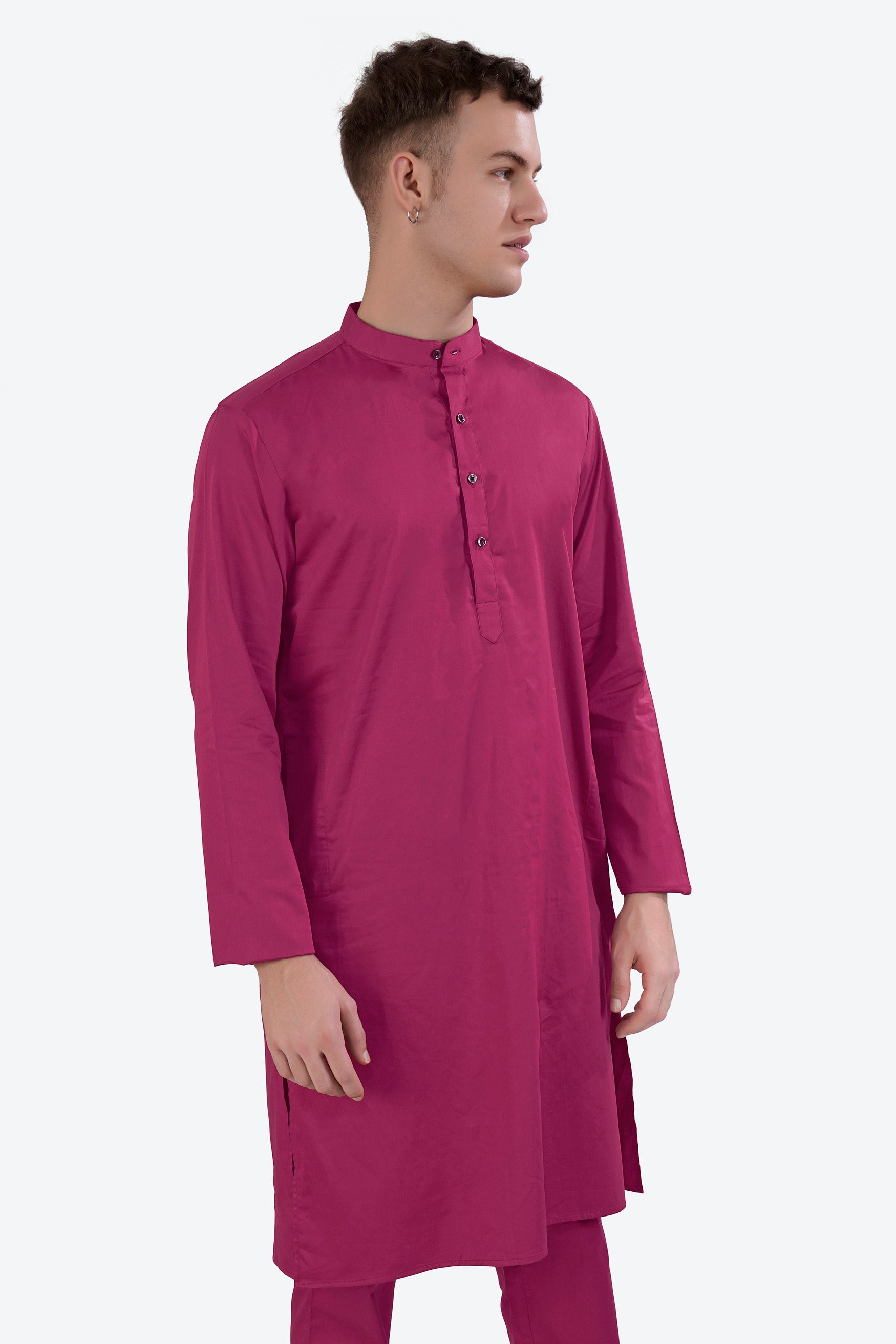 Rouge Pink Subtle Sheen Super Soft Premium Cotton Kurta