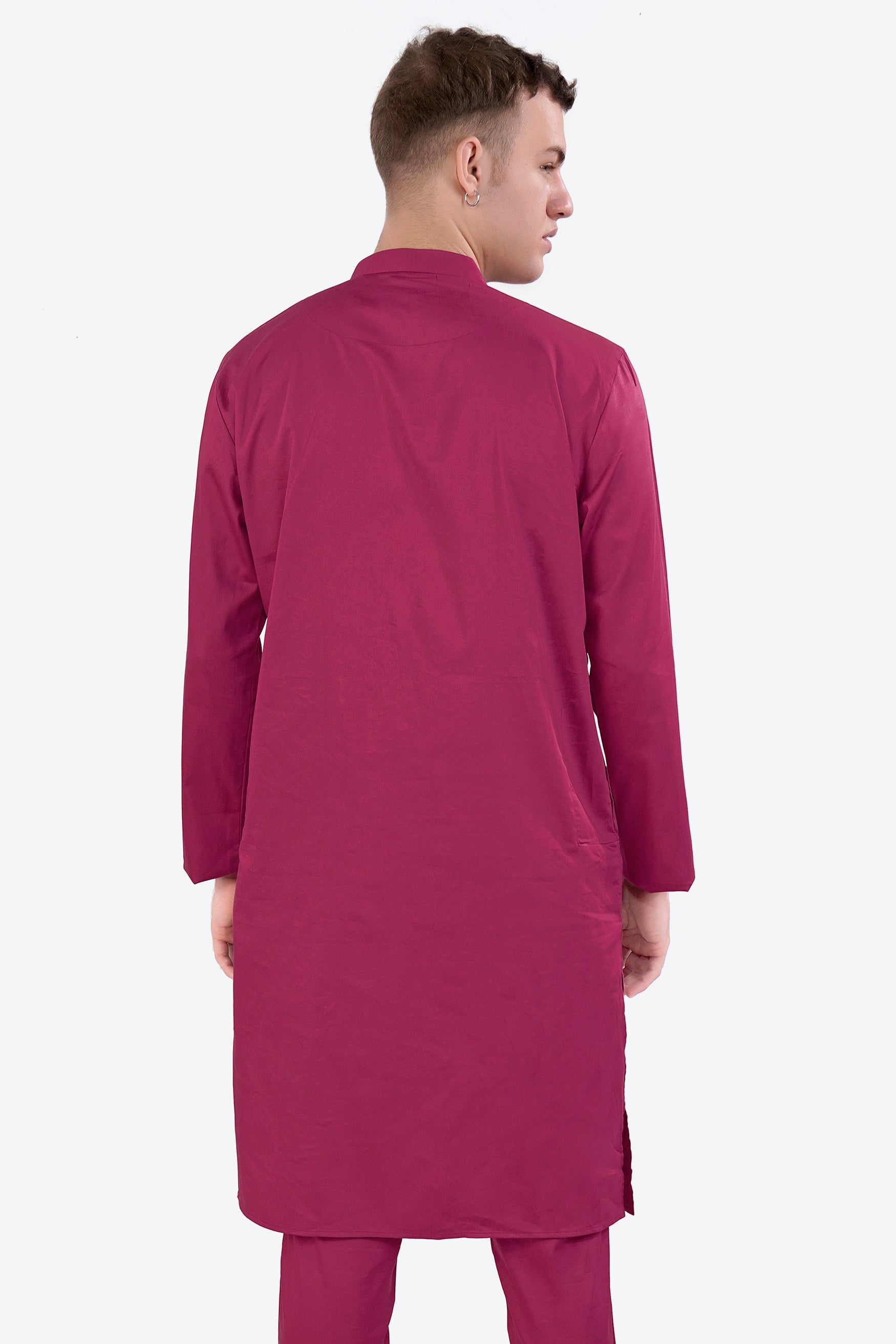 Rouge Pink Subtle Sheen Super Soft Premium Cotton Kurta