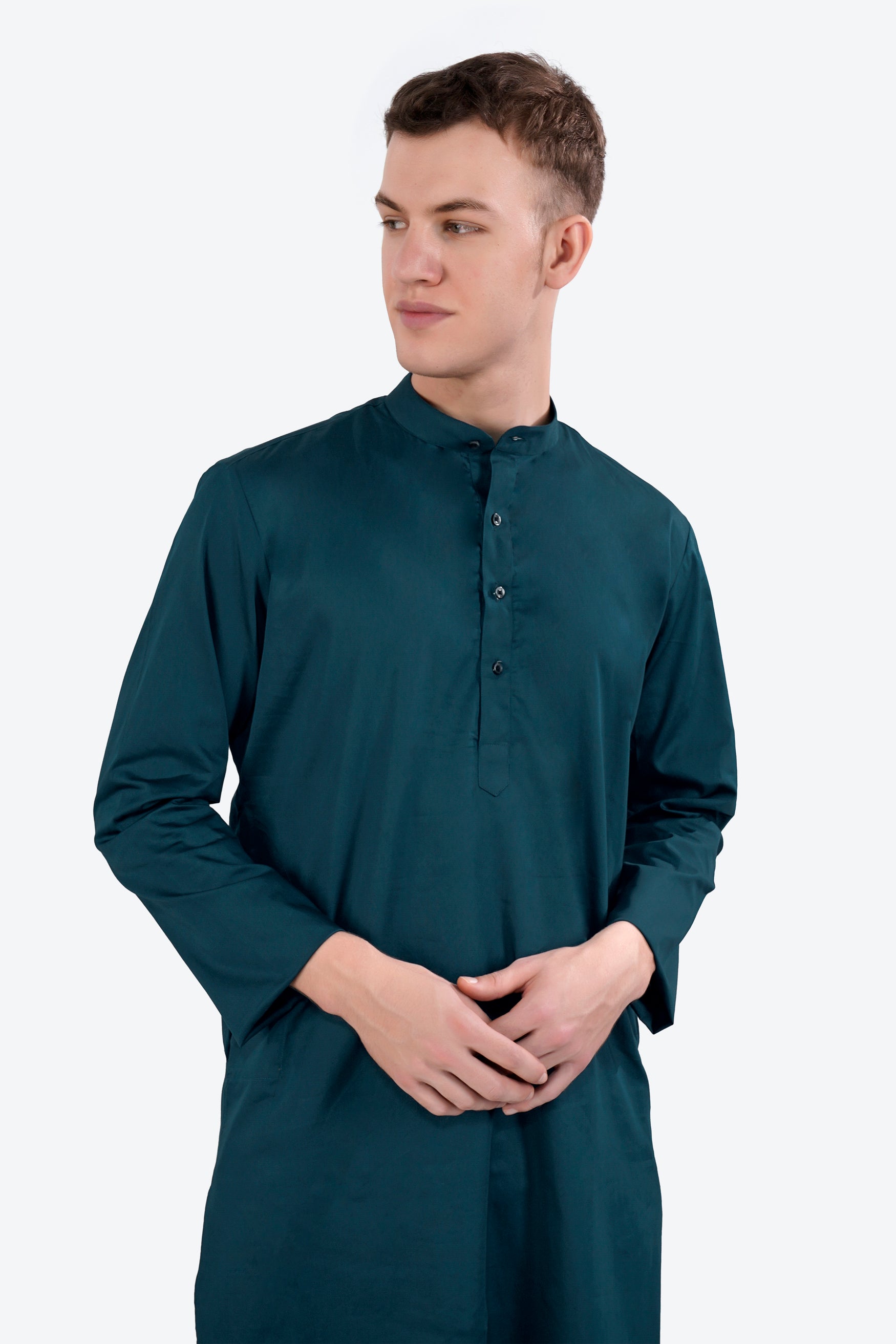 Nile Blue Subtle Sheen Super Soft Premium Cotton Kurta