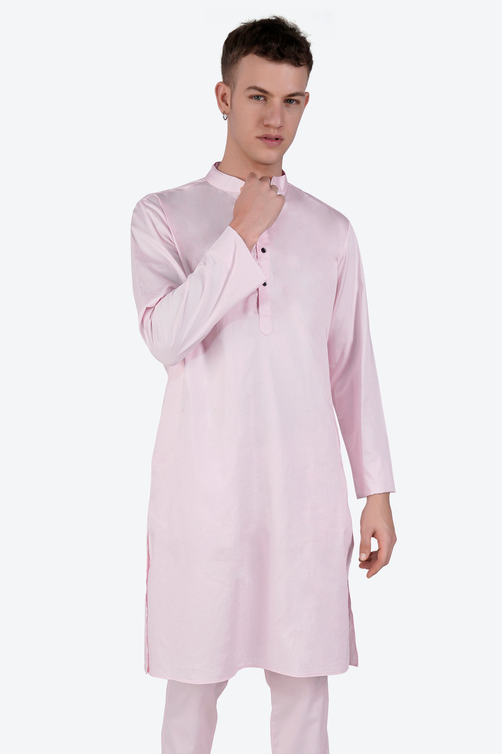 Carousel Pink Subtle Sheen Super Soft Premium Cotton Kurta