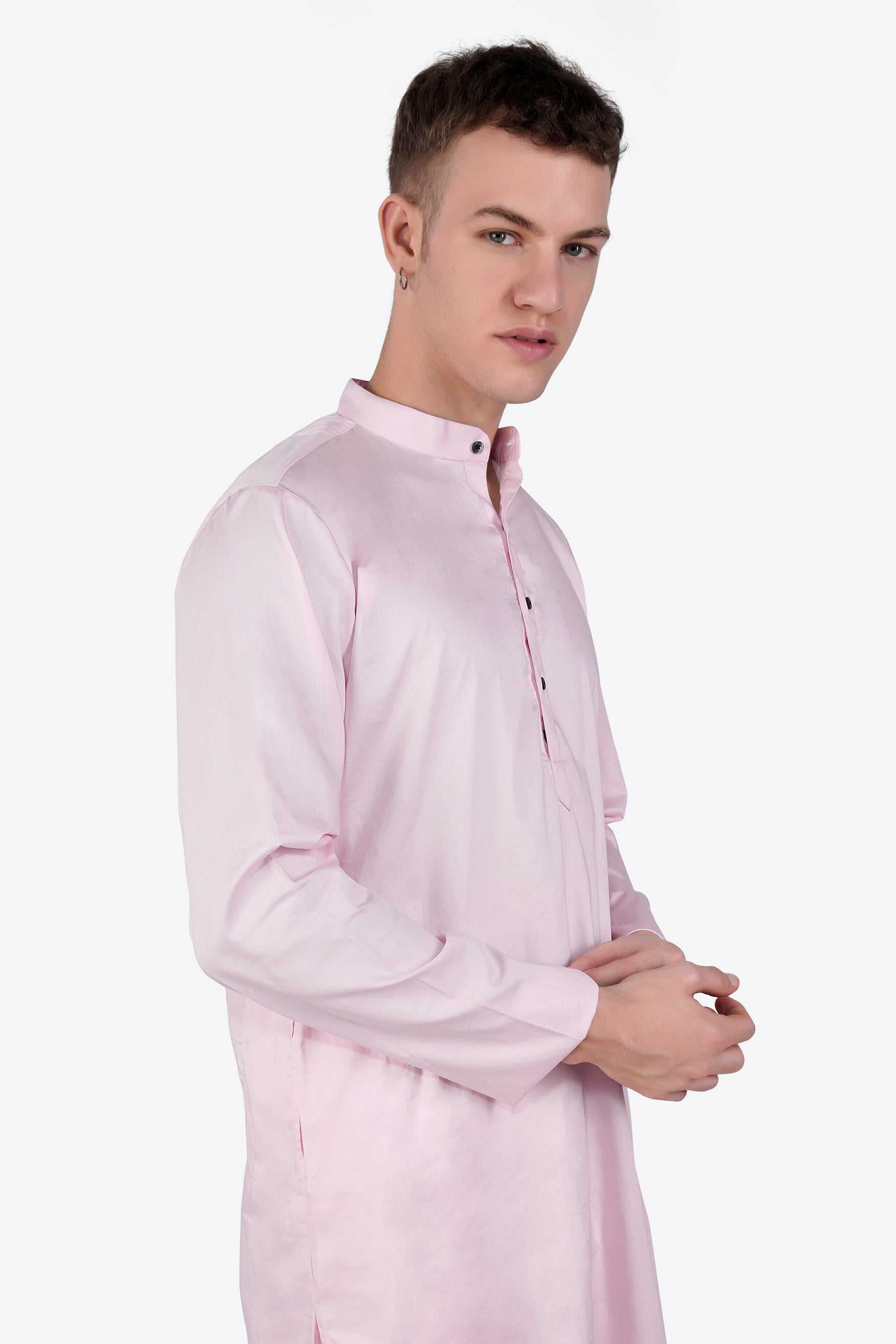 Carousel Pink Subtle Sheen Super Soft Premium Cotton Kurta