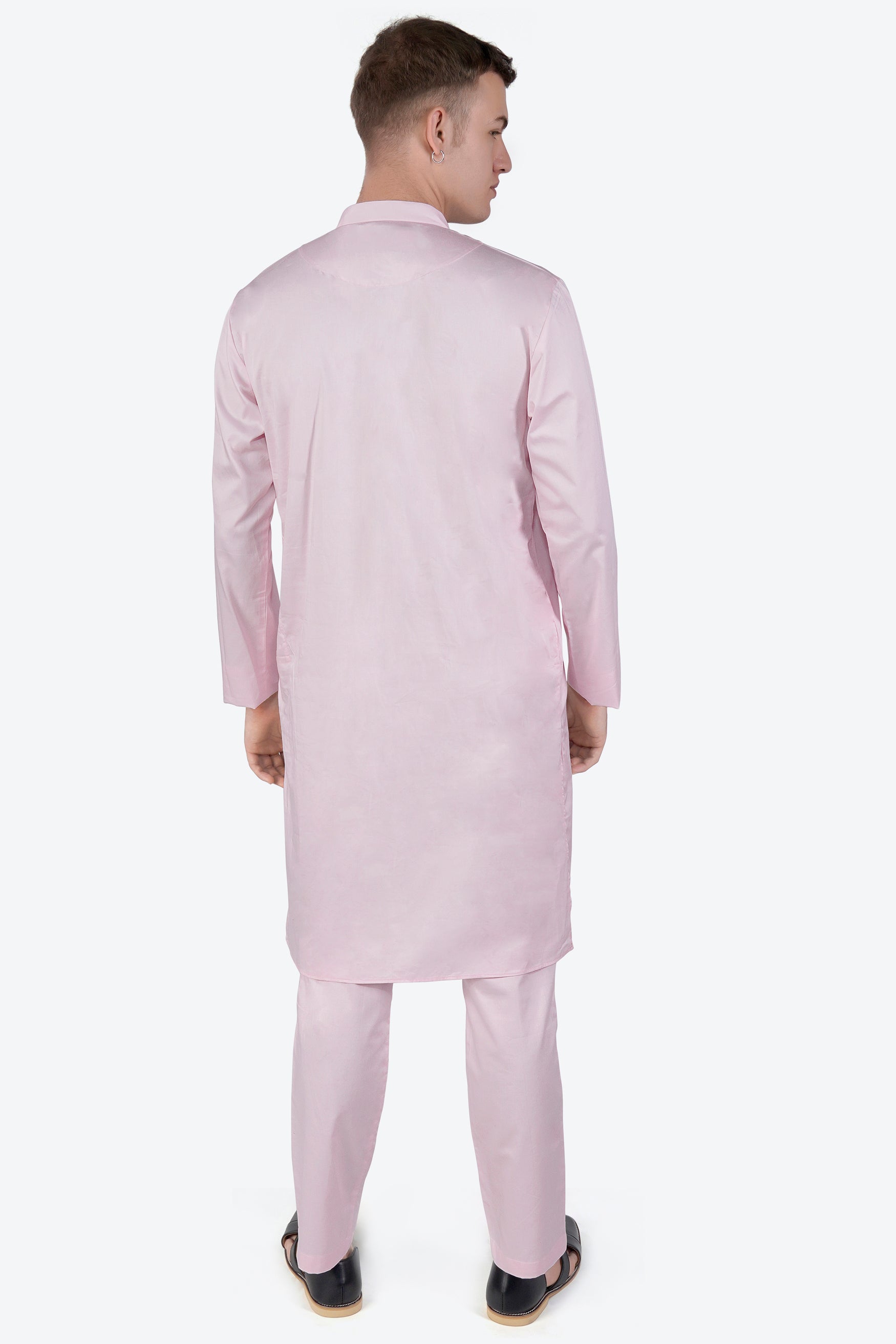 Carousel Pink Subtle Sheen Super Soft Premium Cotton Kurta